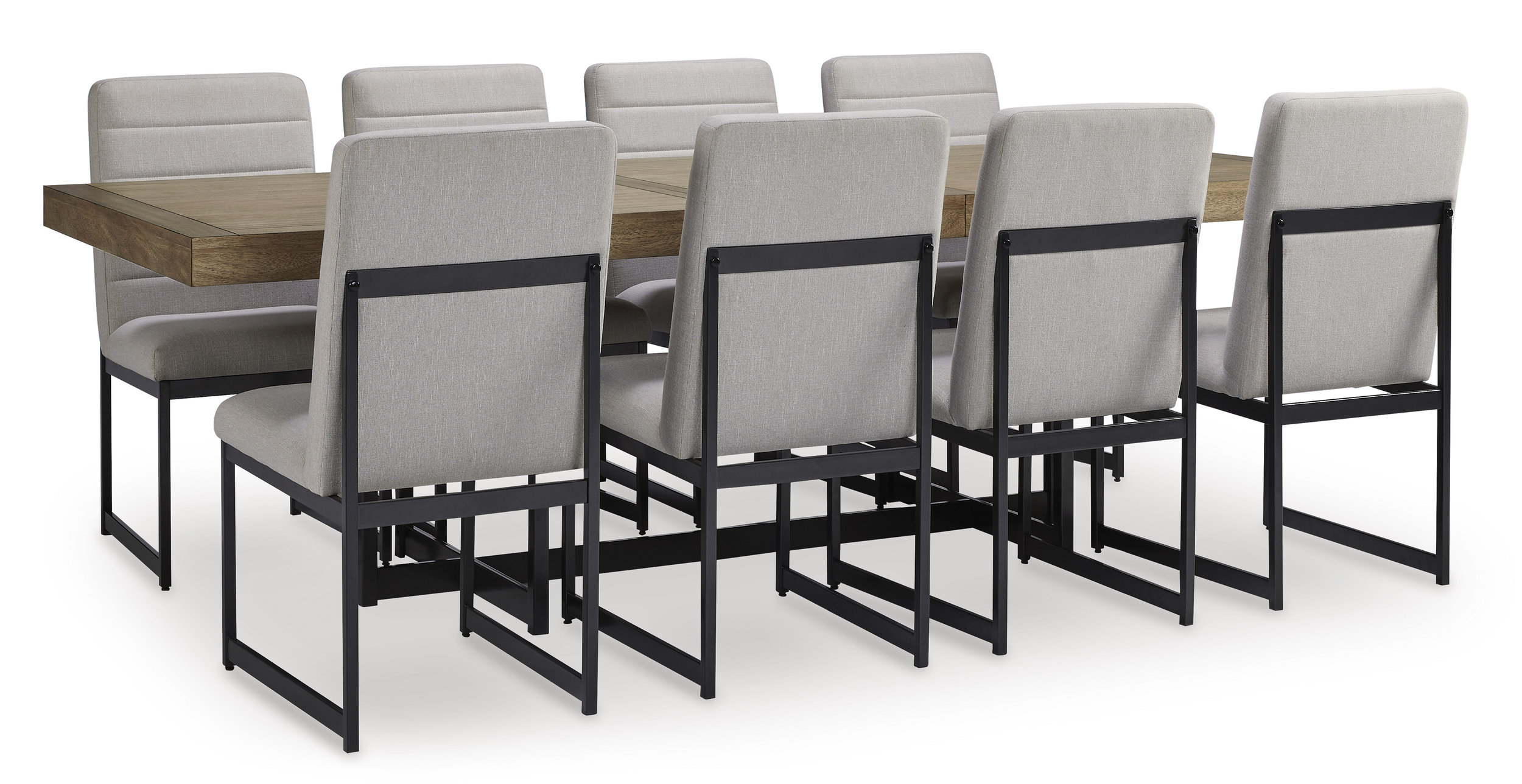 Tomtyn Industrial-Modern Dining Side Chair | Light Brown Fabric