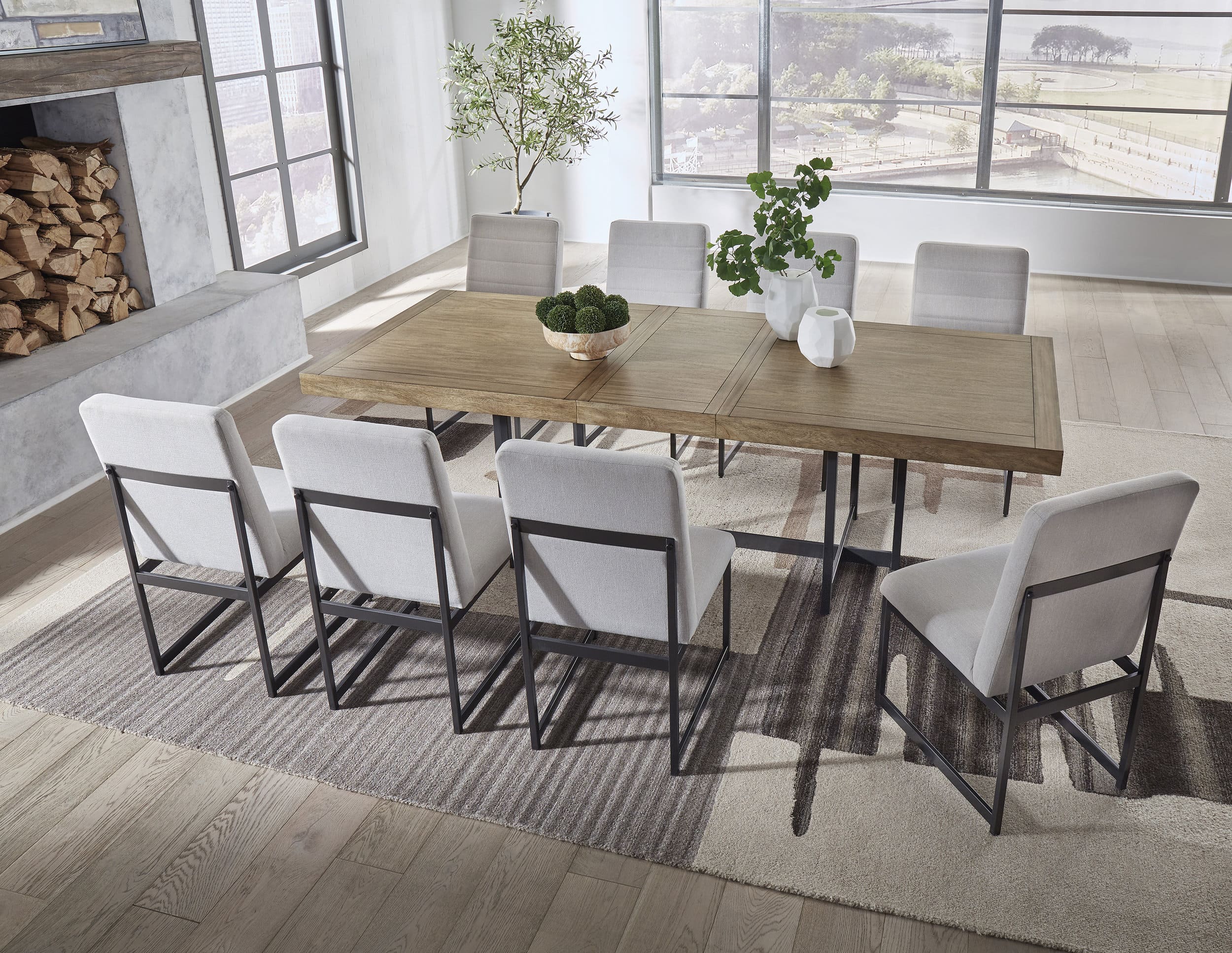 Tomtyn Extendable Dining Set - Light Brown & Metal | Ashley