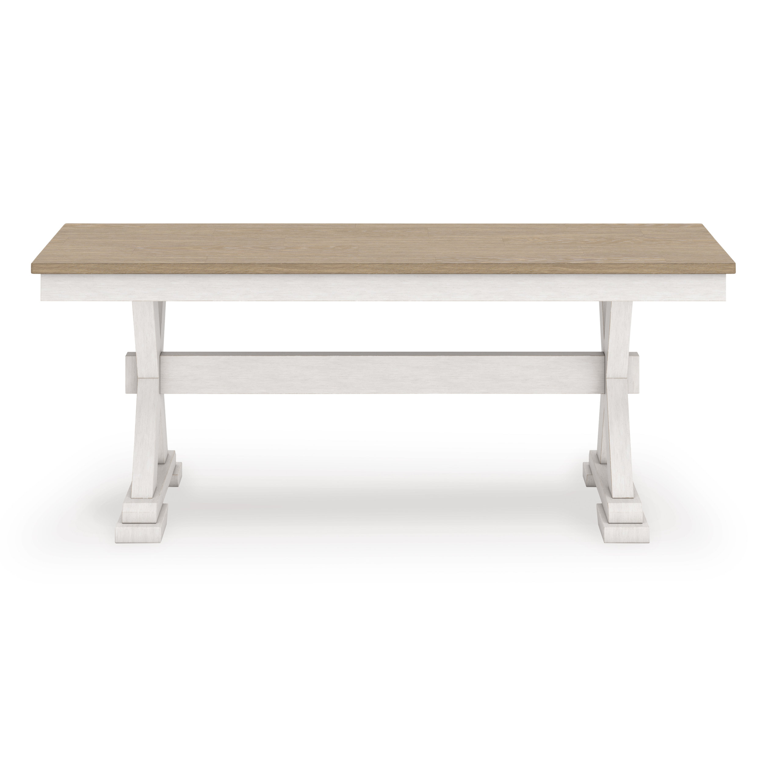 Purlaney Large Dining Bench | Two-Tone Farmhouse Seating