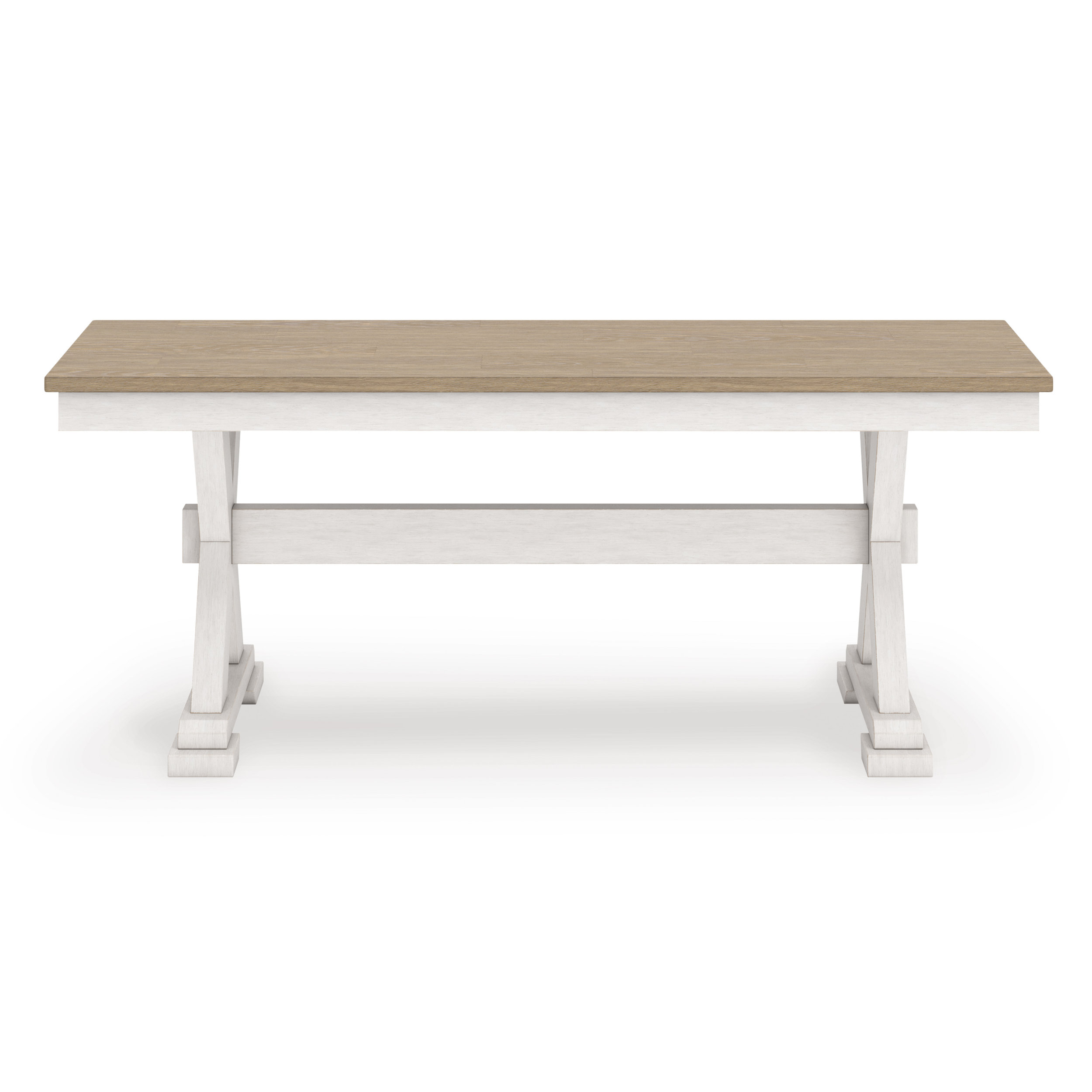 Purlaney Large Dining Bench | Two-Tone Farmhouse Seating