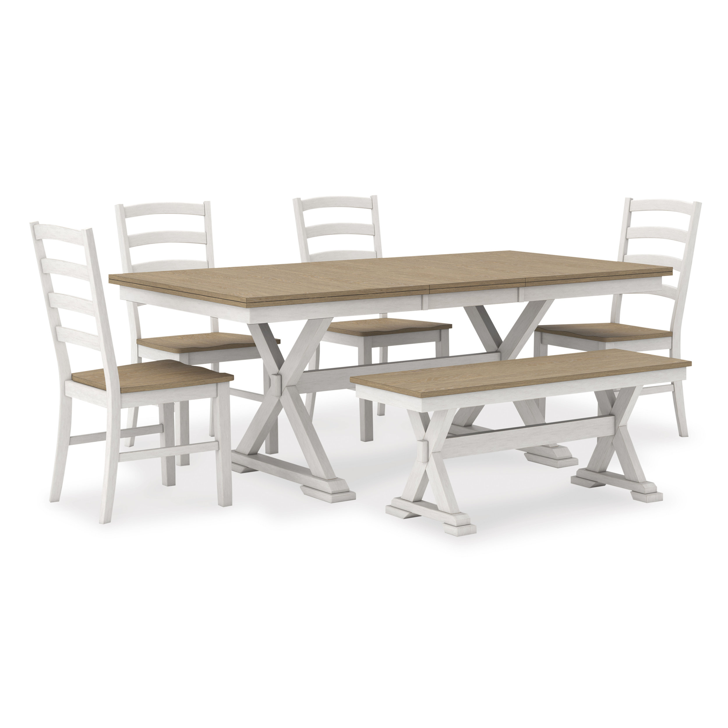 Purlaney Butterfly Extendable Dining Set - Two-Tone | Ashley