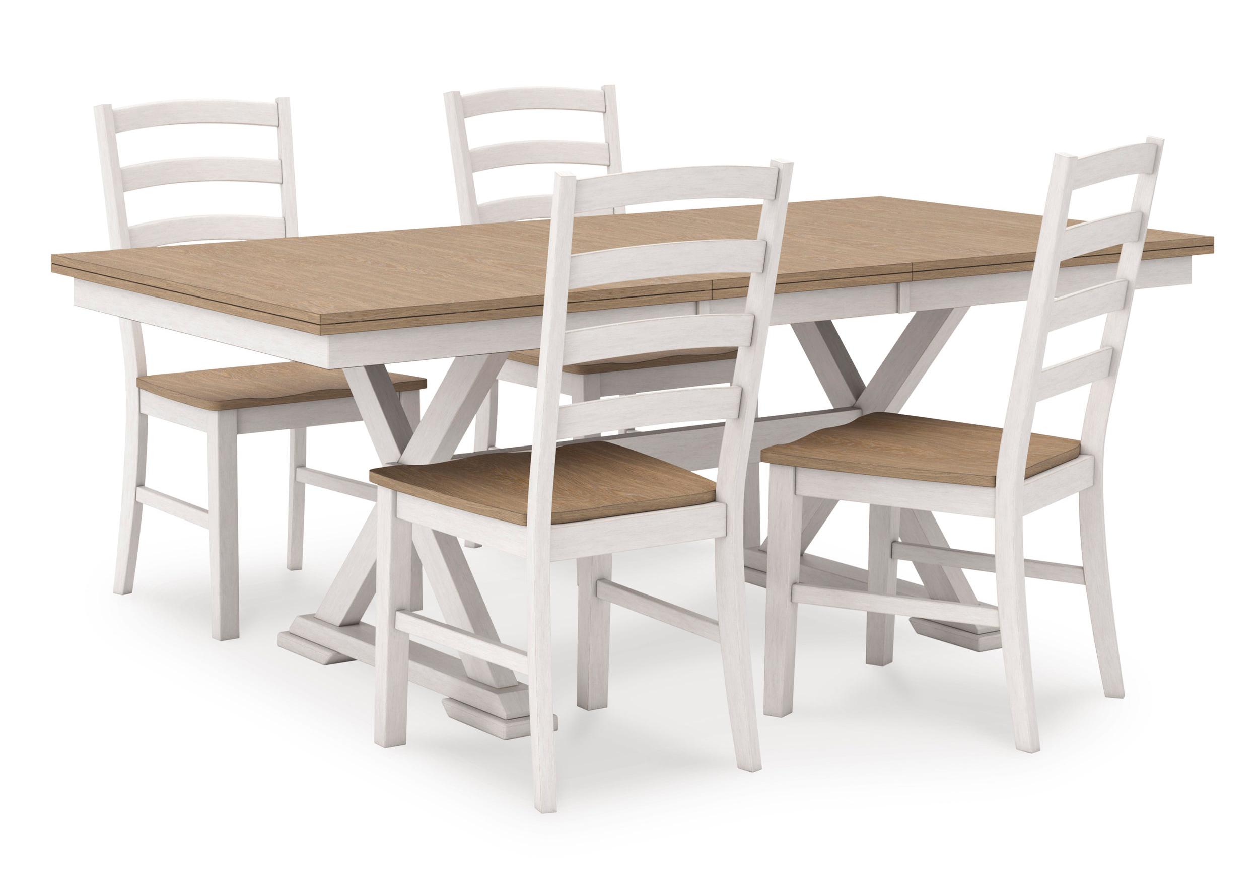 Purlaney Butterfly Extendable Dining Set - Two-Tone | Ashley