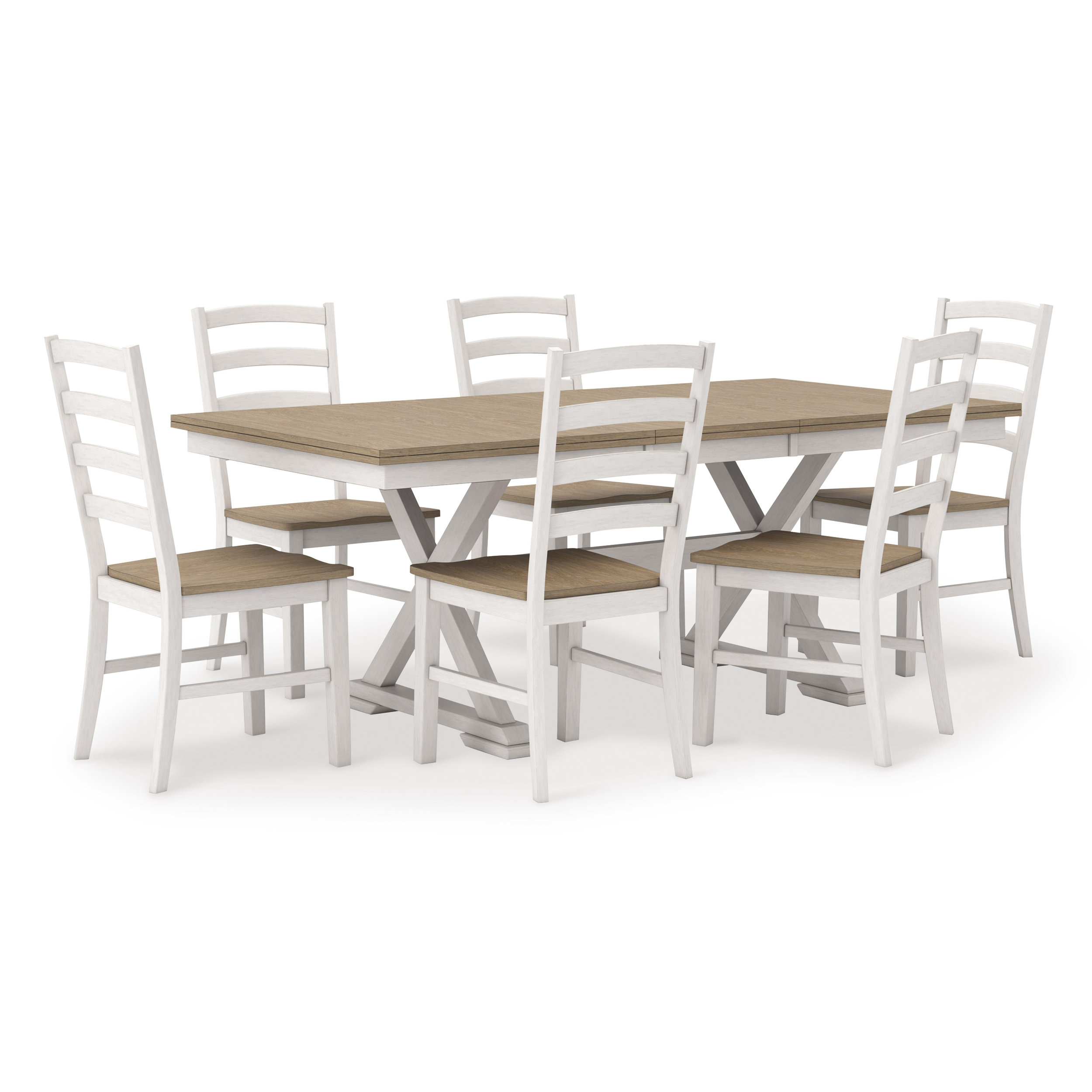 Purlaney Butterfly Extendable Dining Set - Two-Tone | Ashley