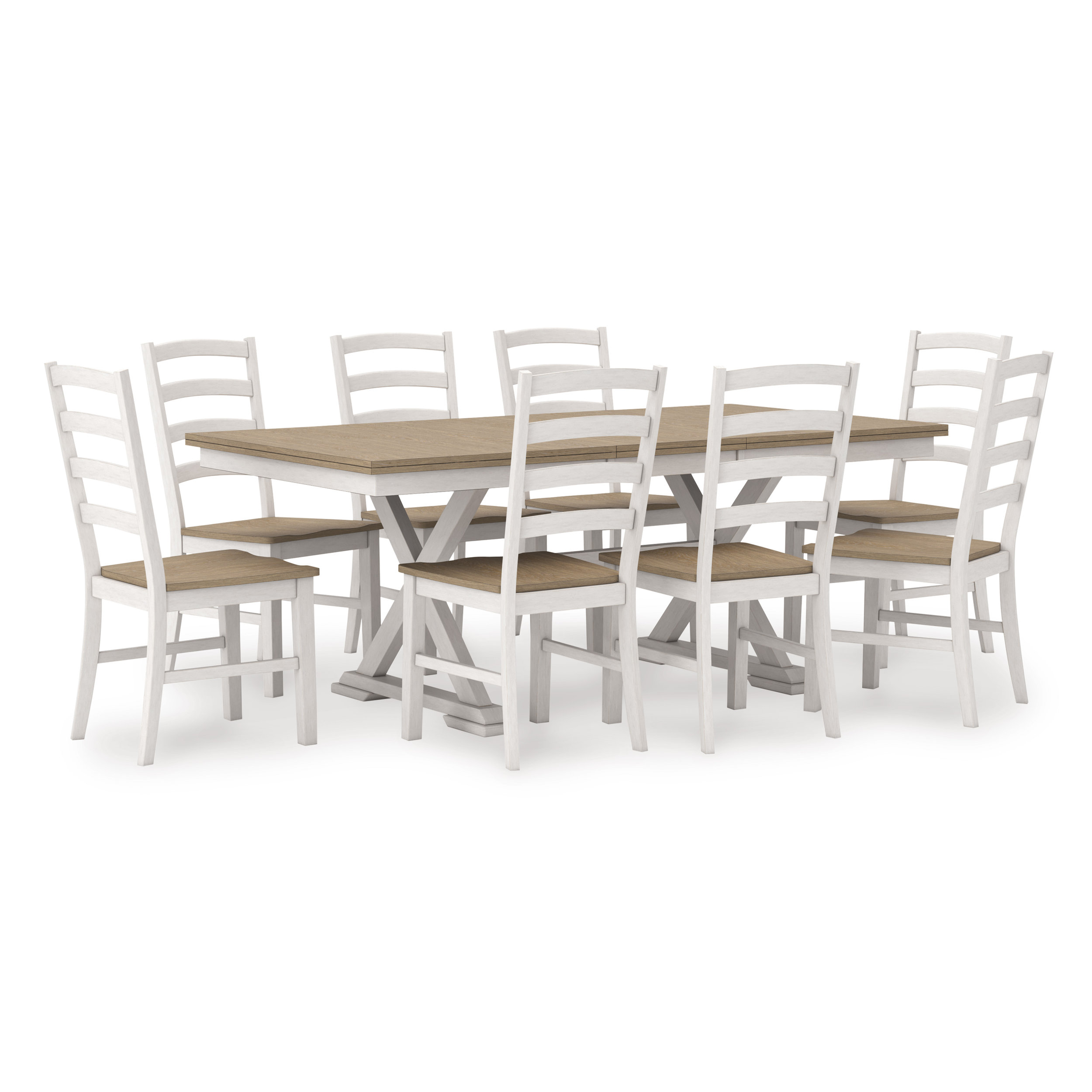 Purlaney Wood Butterfly Extendable Dining Table - Antique White