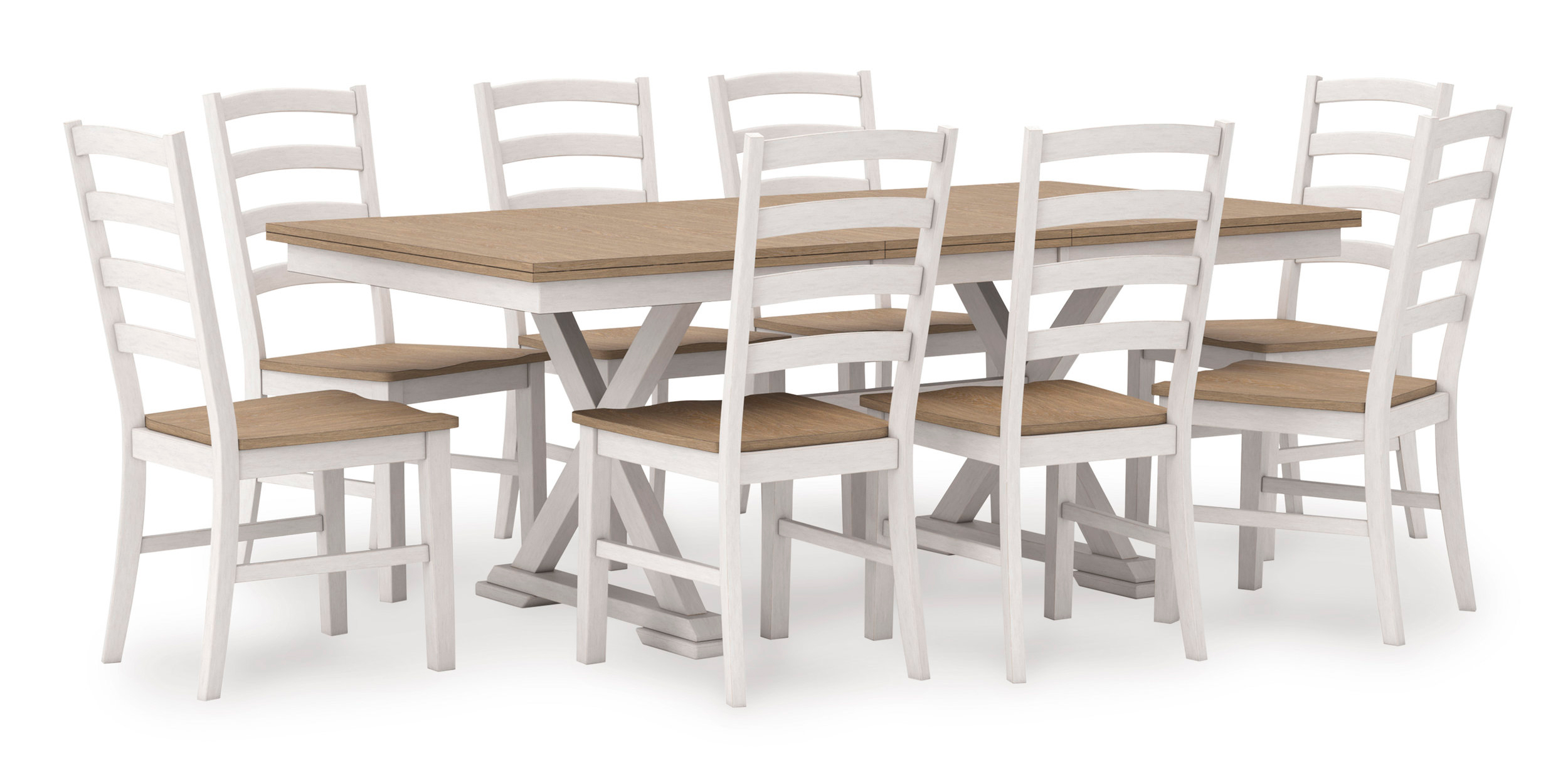 Purlaney Butterfly Extendable Dining Set - Two-Tone | Ashley