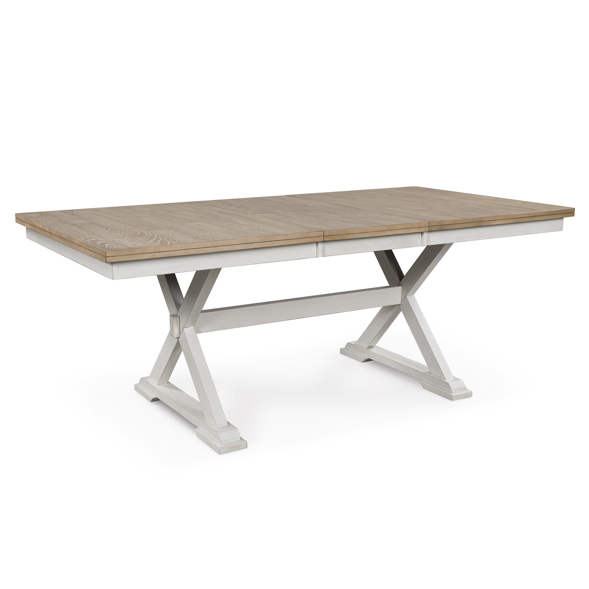 Purlaney Wood Butterfly Extendable Dining Table - Antique White