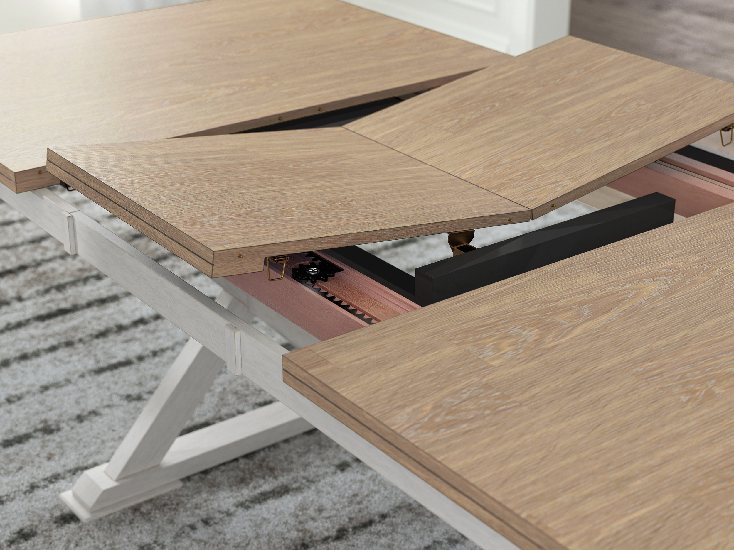 Purlaney Butterfly Extendable Dining Set - Two-Tone | Ashley