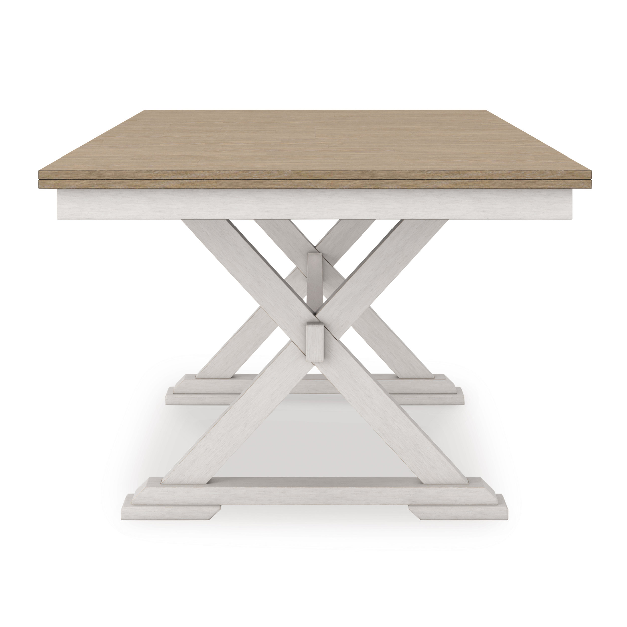 Purlaney Wood Butterfly Extendable Dining Table - Antique White