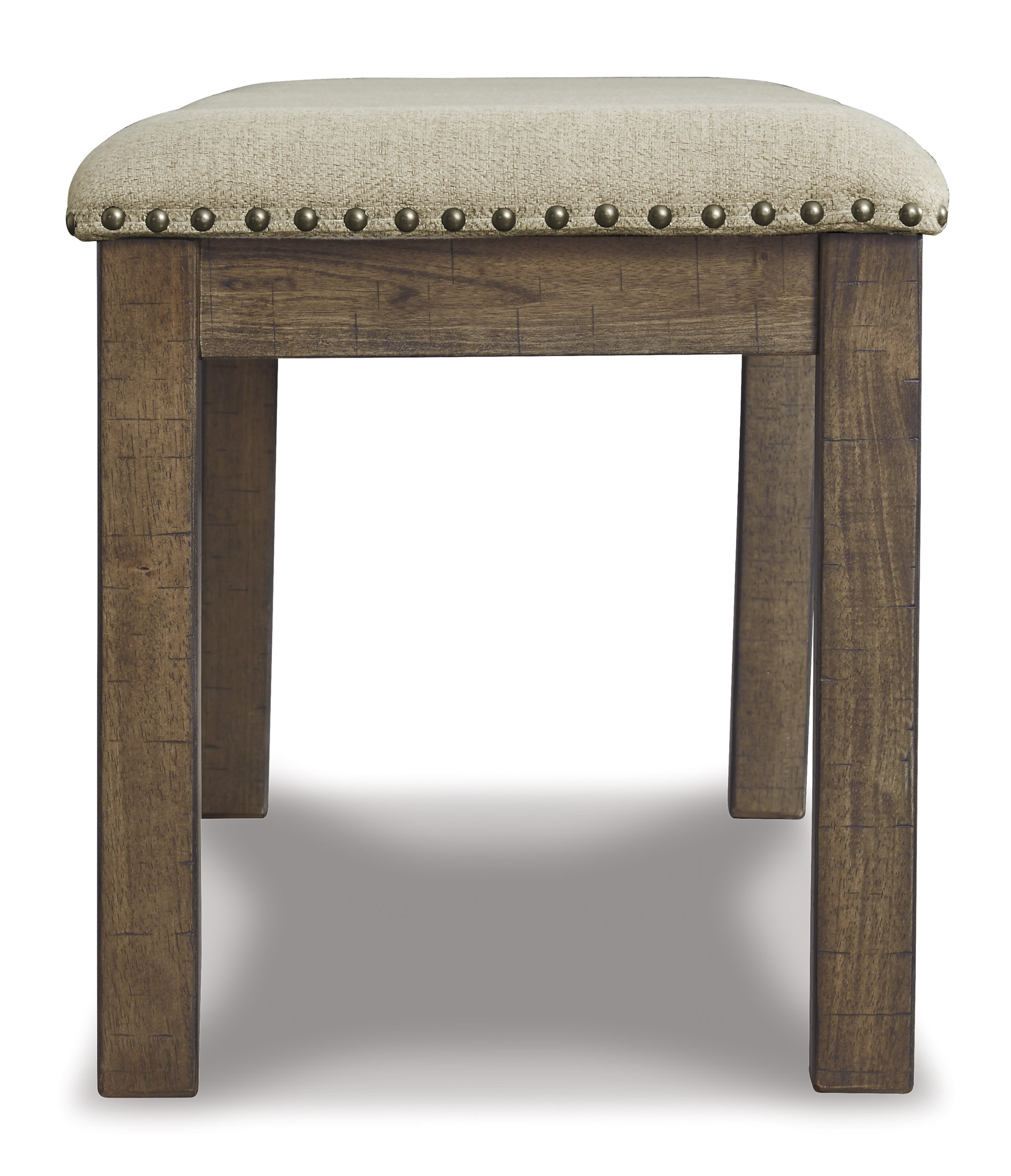 Moriville Upholstered Dining Room Bench | Beige & Gray-Brown