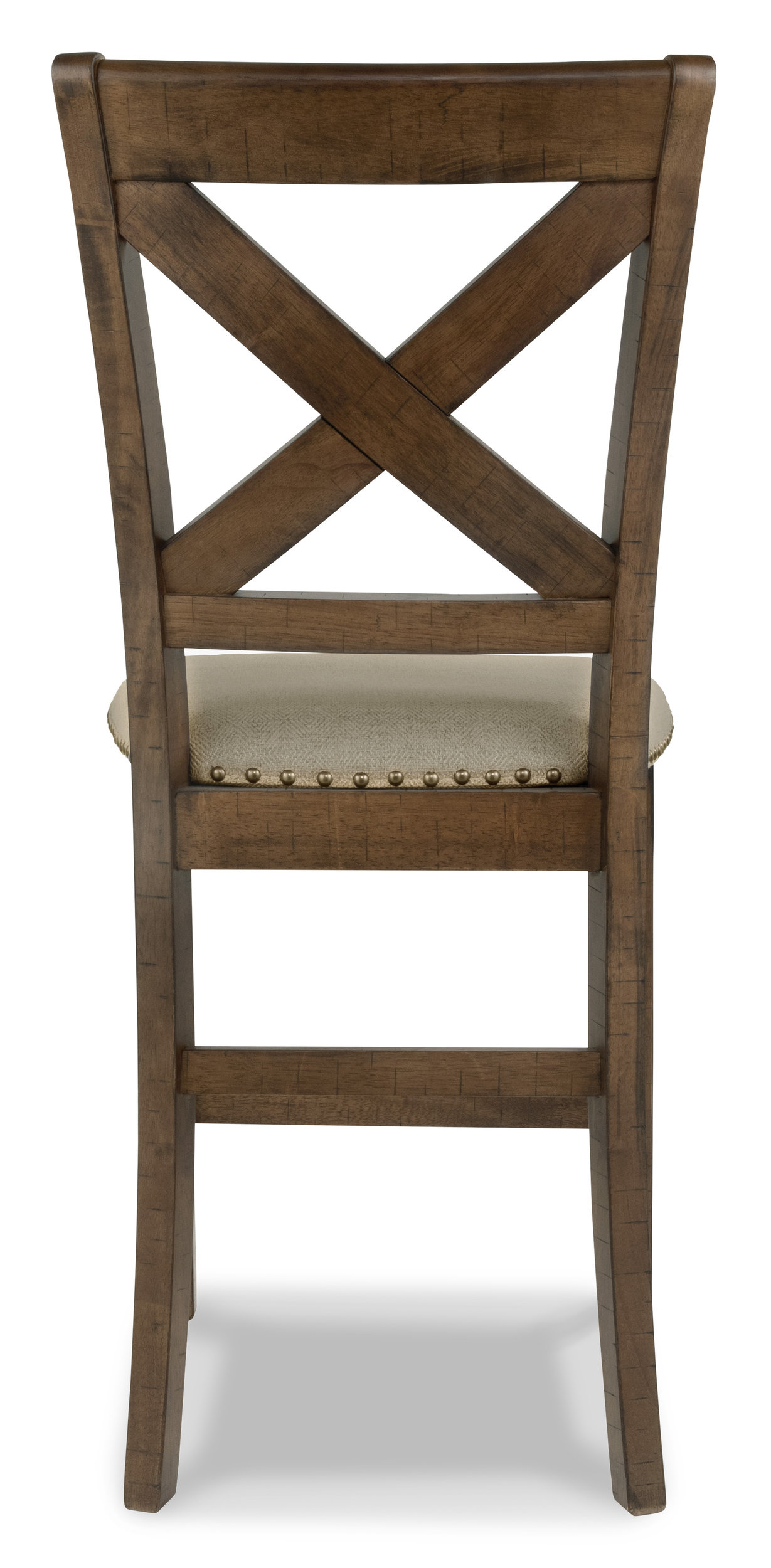 Moriville Wood Barstool - Nutmeg High Back Upholstered | Sohomod