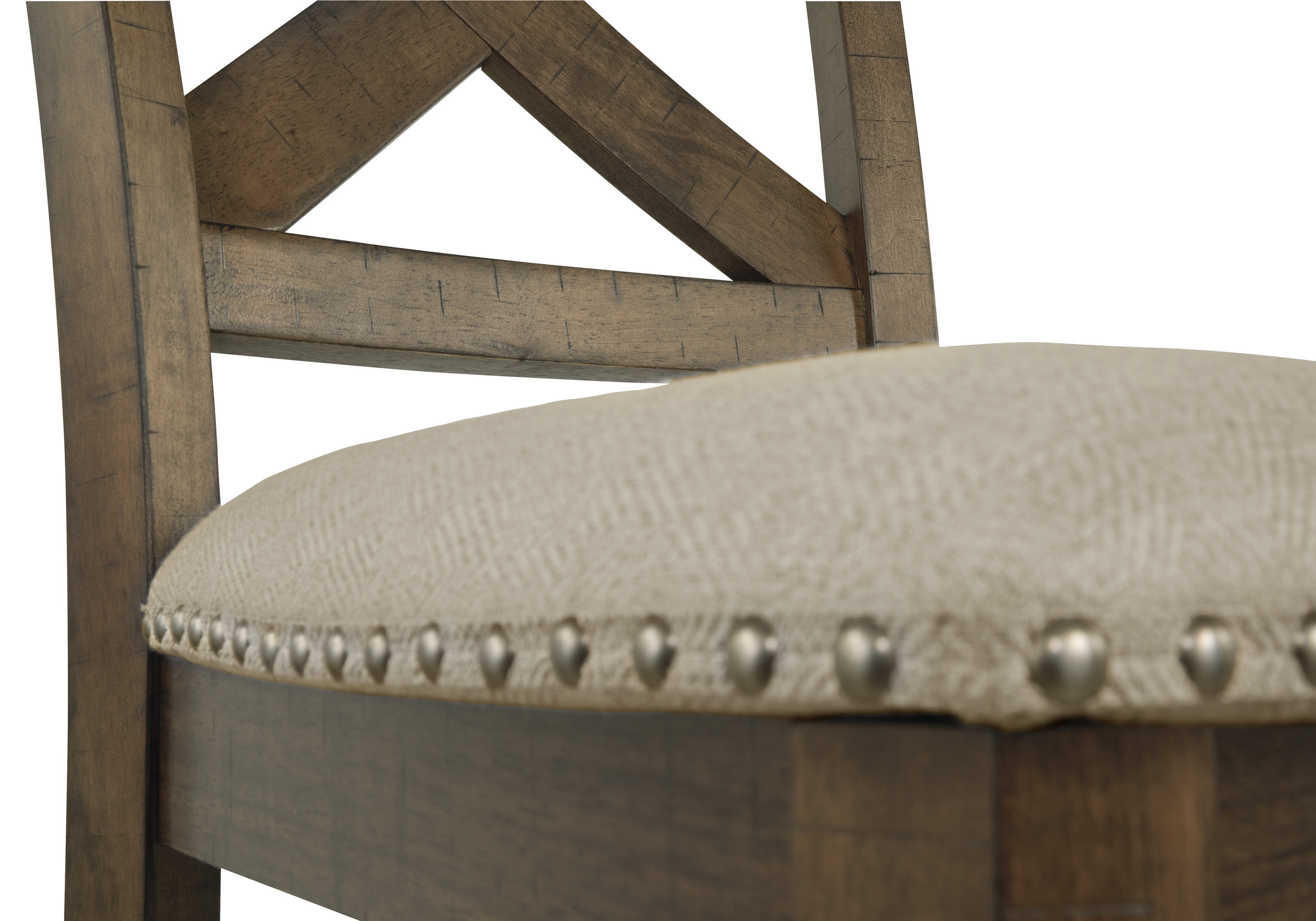 Moriville Wood Barstool - Nutmeg High Back Upholstered | Sohomod