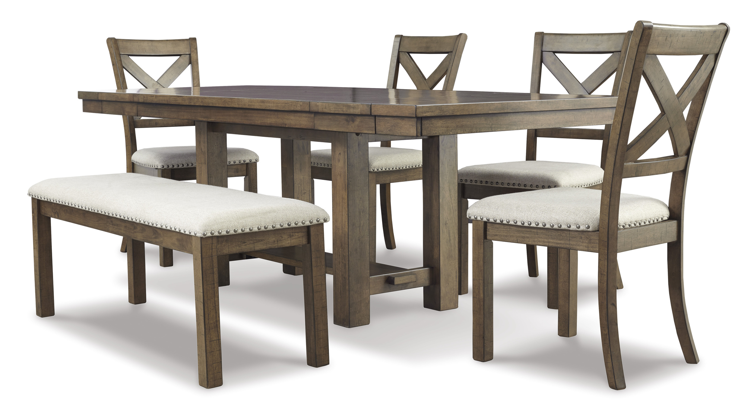 SM Moriville Wood Rectangular Extendable Dining Table