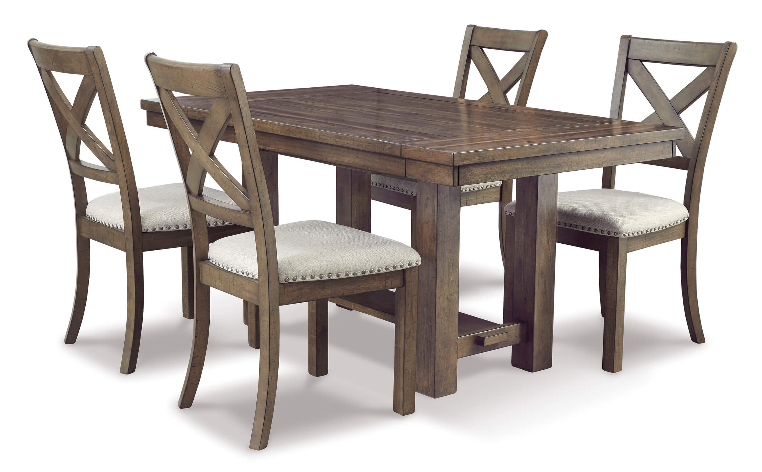 SM Moriville Wood Rectangular Extendable Dining Table