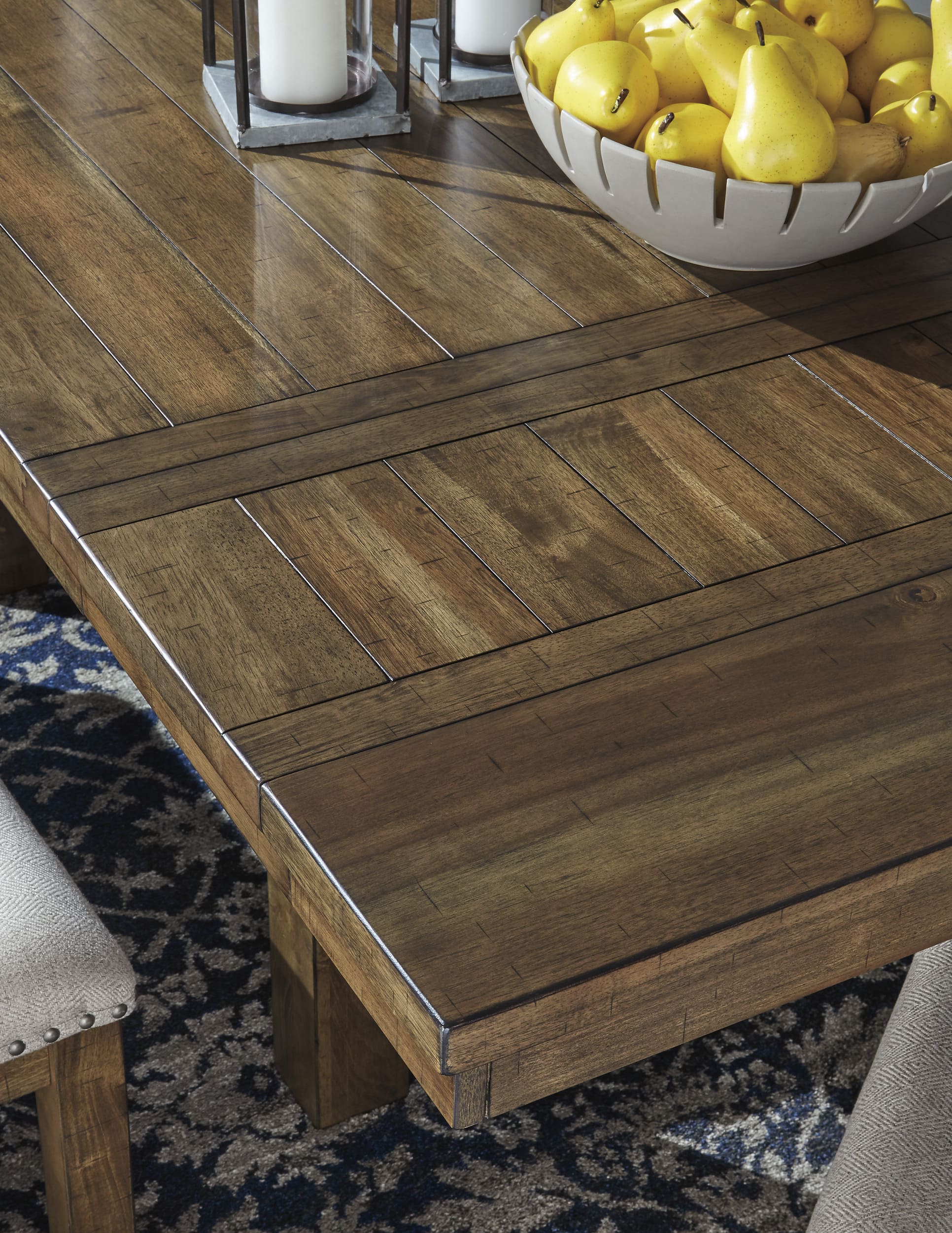 SM Moriville Wood Rectangular Extendable Dining Table