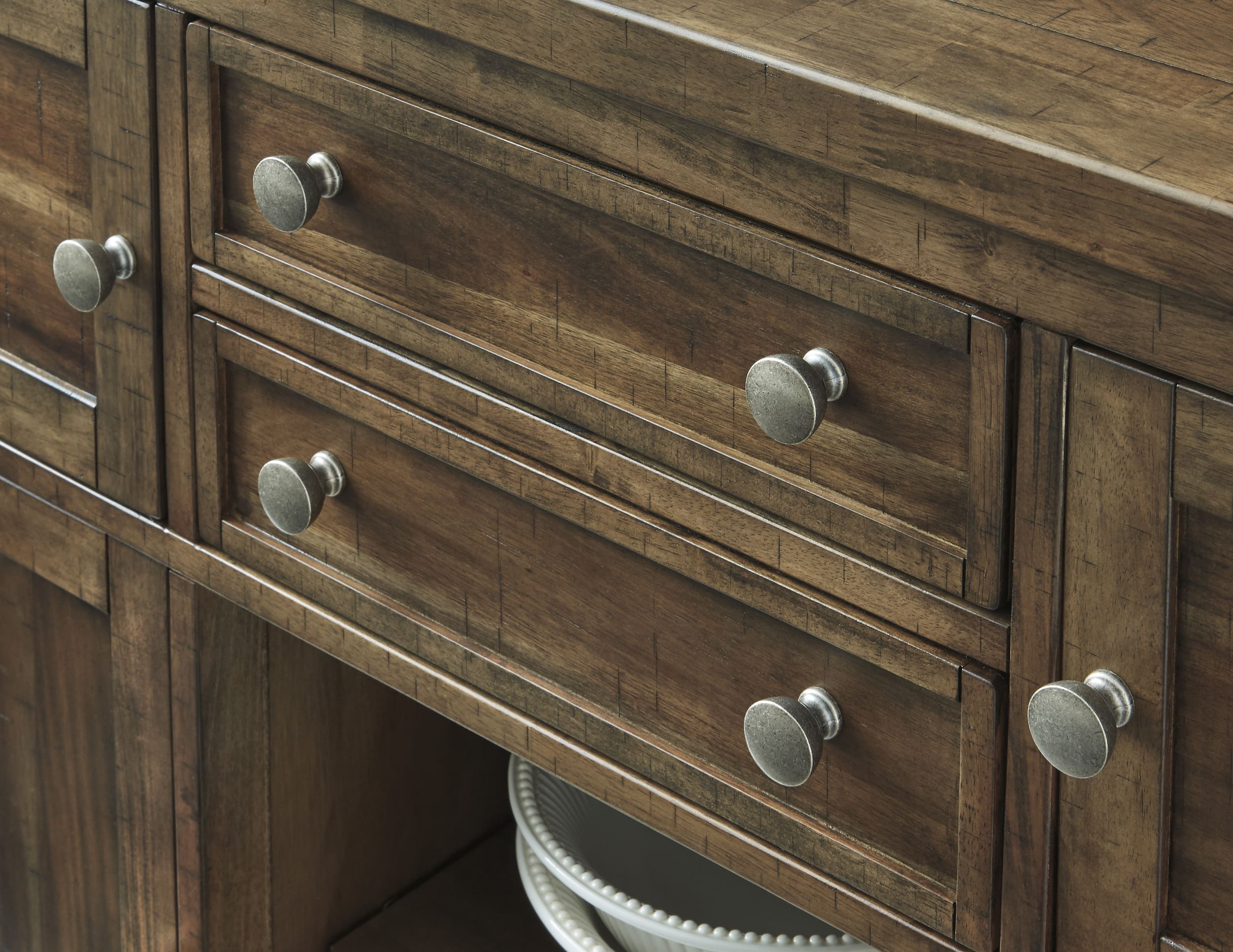 SM Moriville Wood Server w/4 Doors, 2 Drawers & 1 Shelf