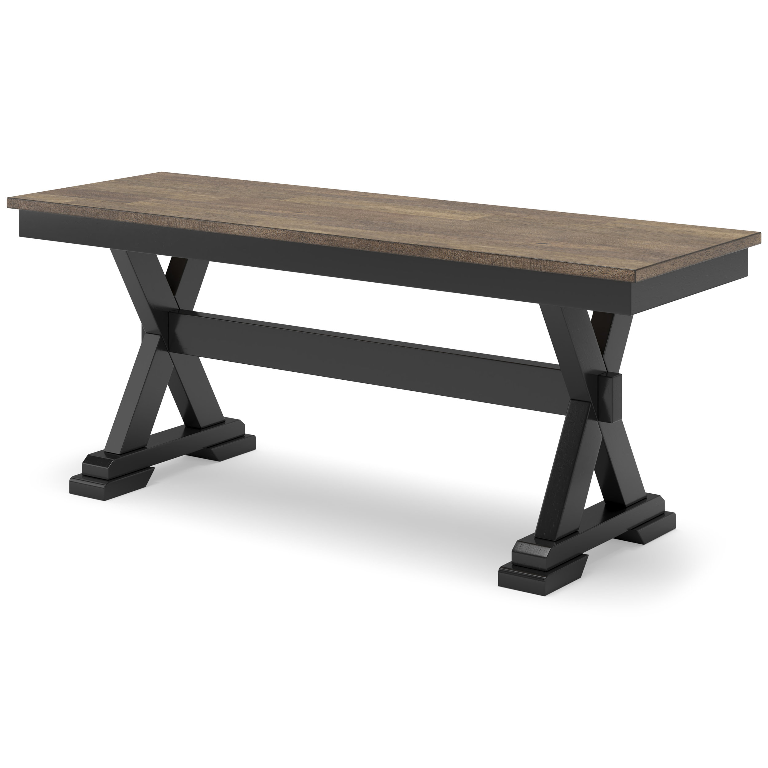 Wildenauer Dining Bench | Two-Tone Farmhouse Seating