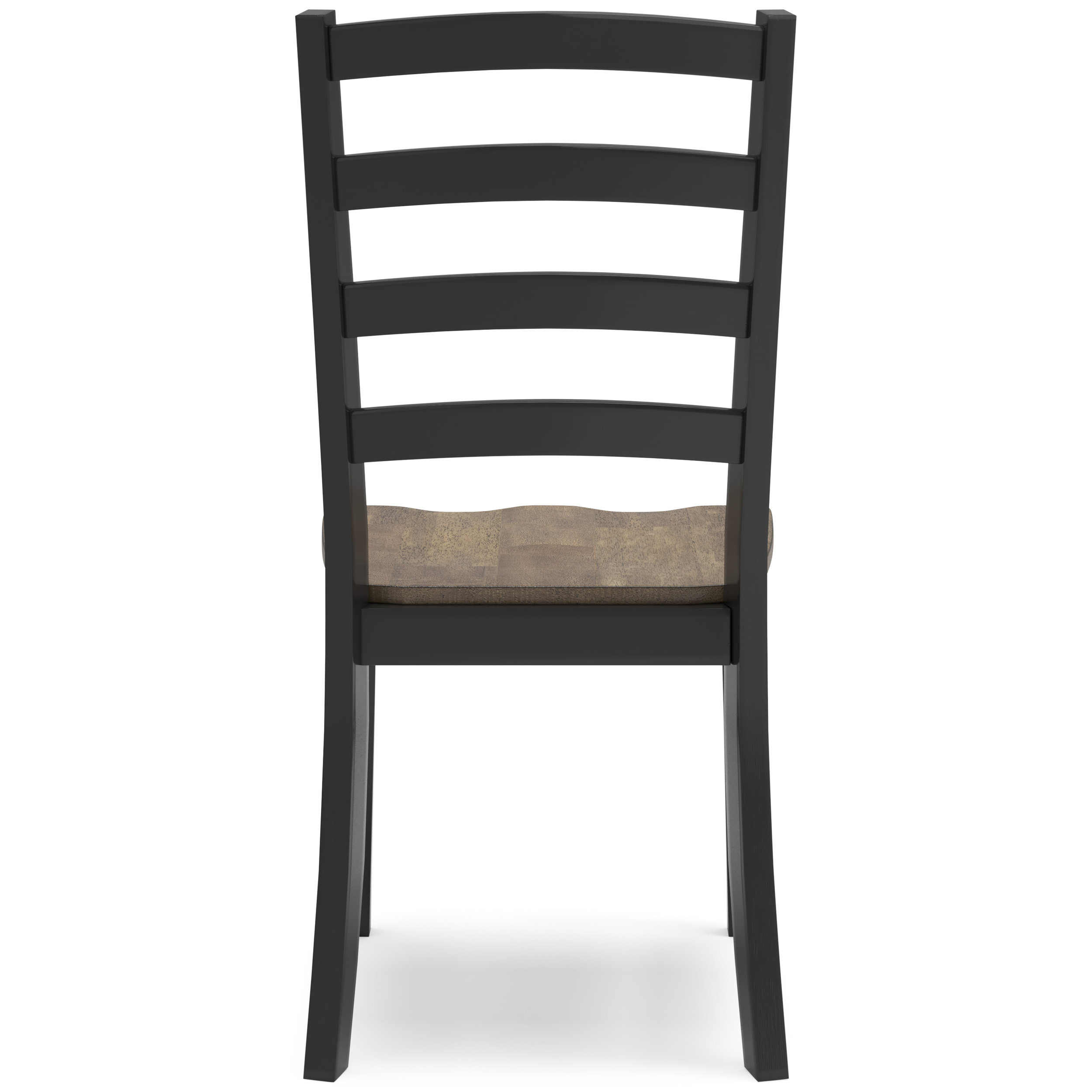 Wildenauer Modern Farmhouse Ladderback Dining Chair | Brown & Black