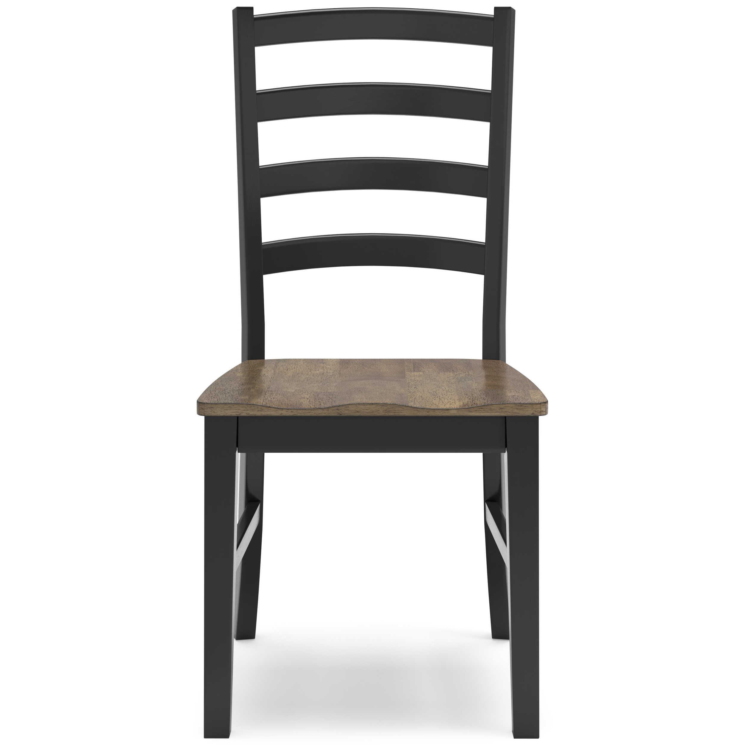 Wildenauer Modern Farmhouse Ladderback Dining Chair | Brown & Black