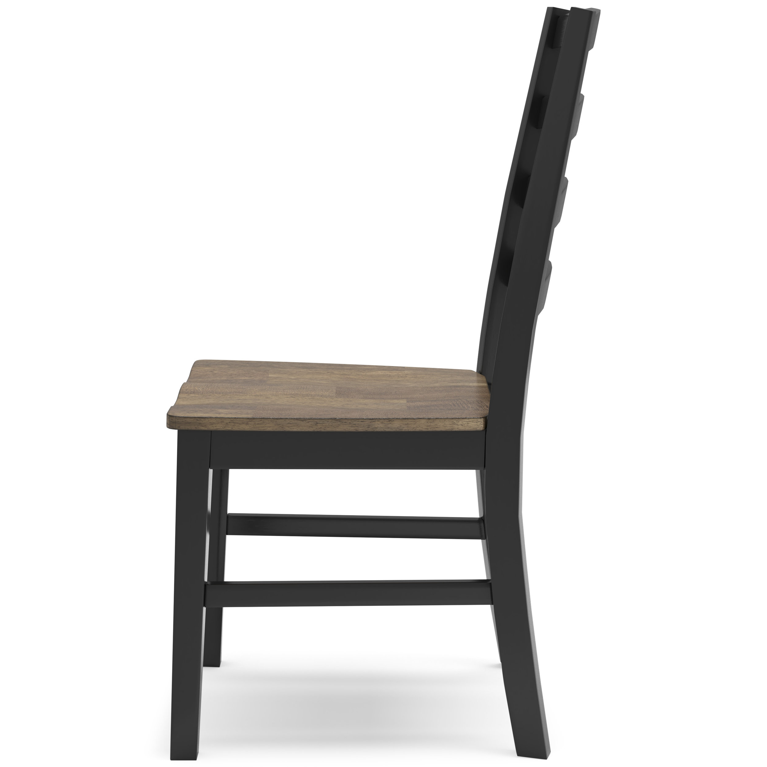 Wildenauer Modern Farmhouse Ladderback Dining Chair | Brown & Black