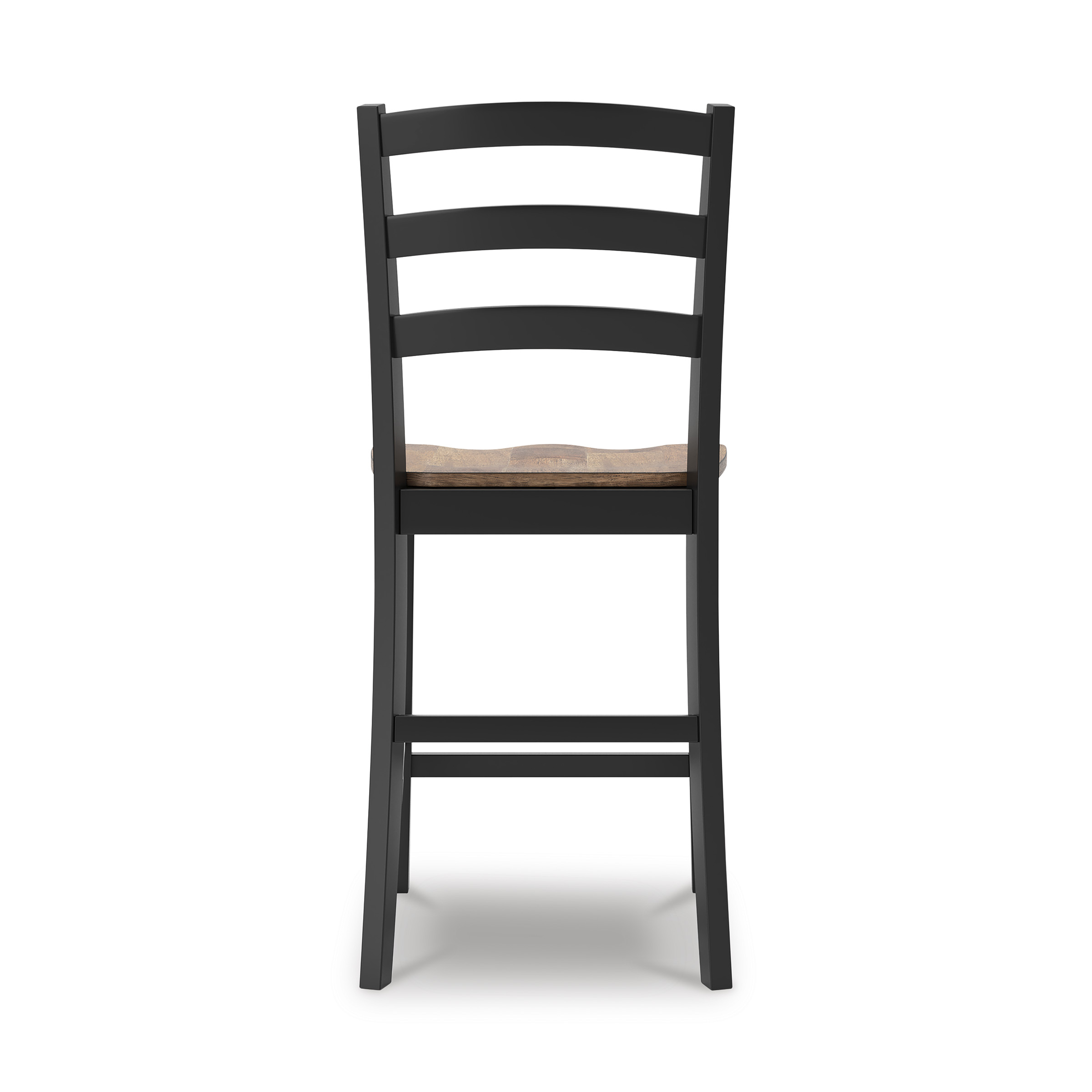 Wildenauer Wood Barstool - Black & Brown Rake Back Stool | Sohomod