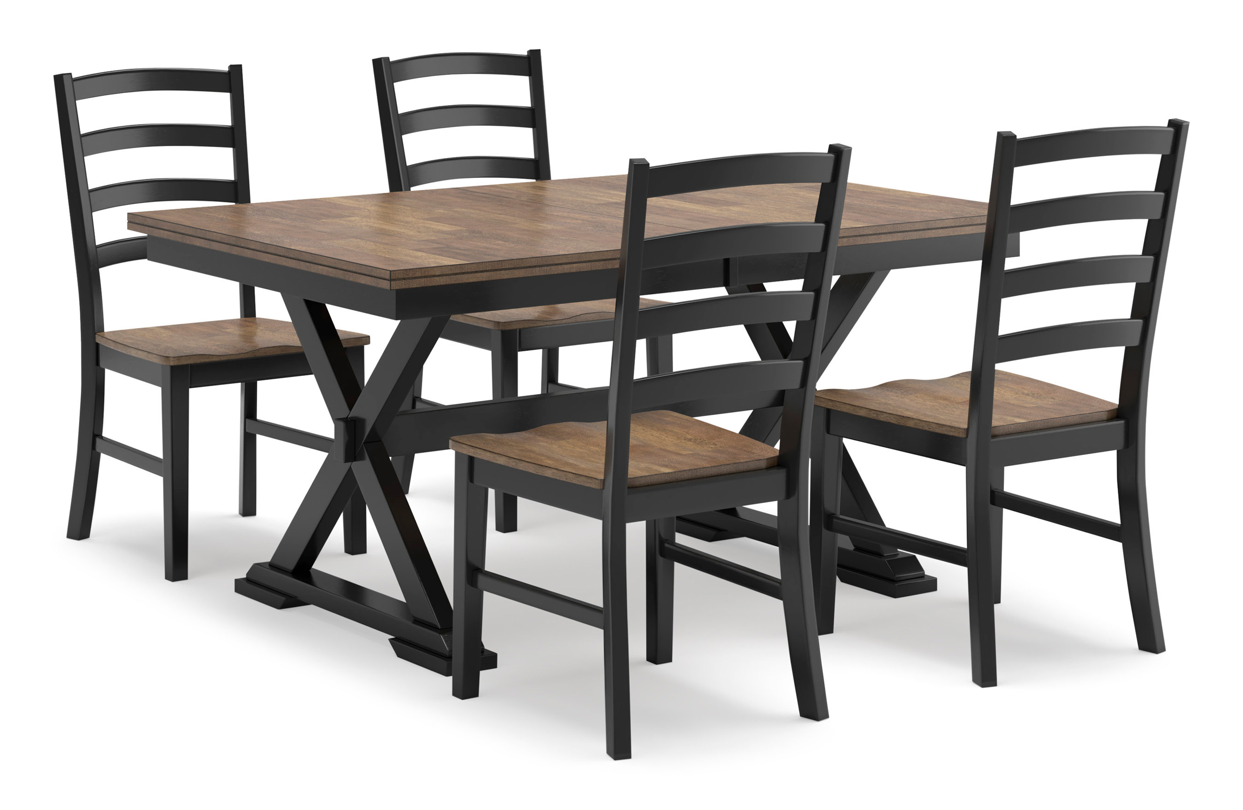 Wildenauer Extendable Dining Set - Brown & Black | Ashley