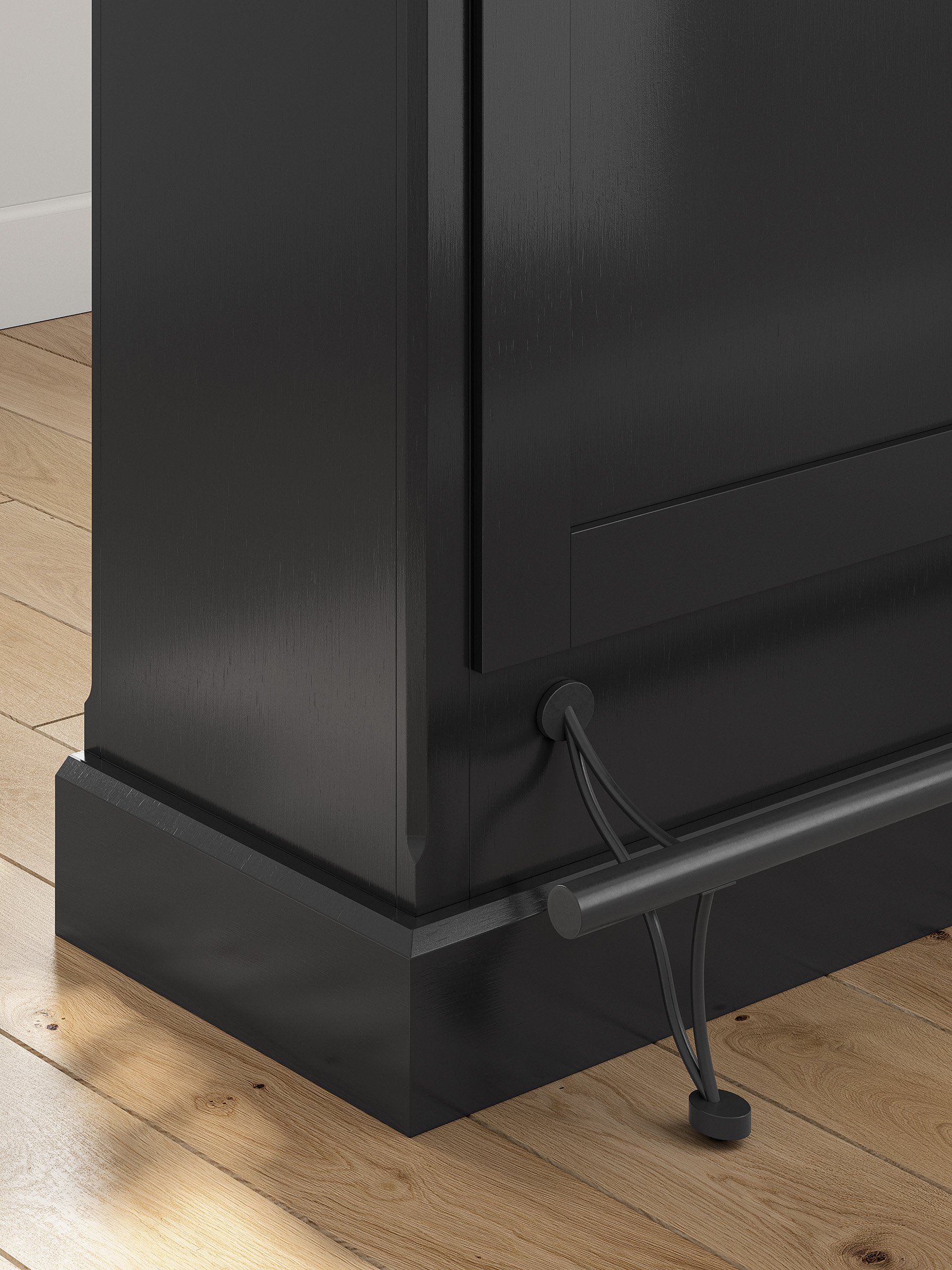Wildenauer Home Bar Unit | Wood & Metal with Storage Drawers