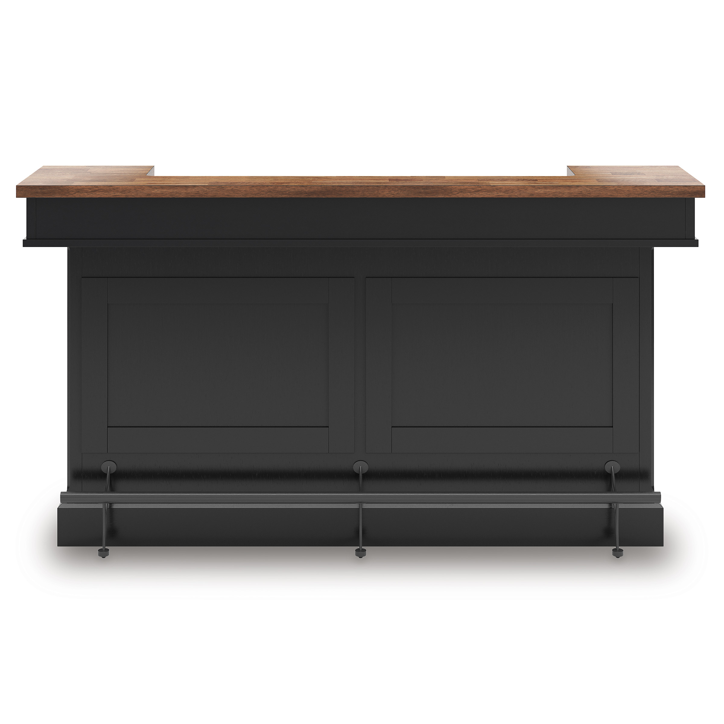 Wildenauer Home Bar Unit | Wood & Metal with Storage Drawers