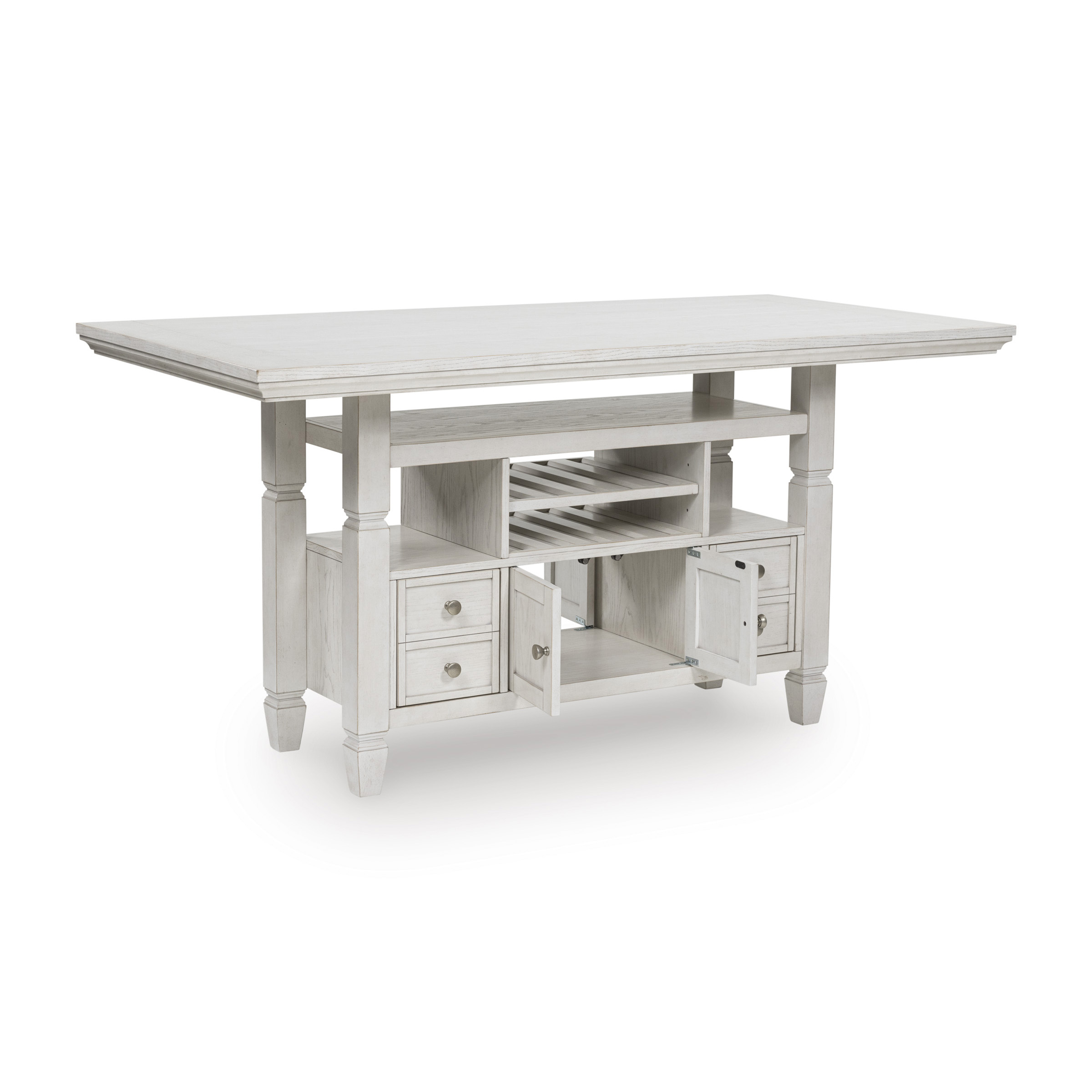 Robbinsdale Wood Counter Height Dining Table with Storage