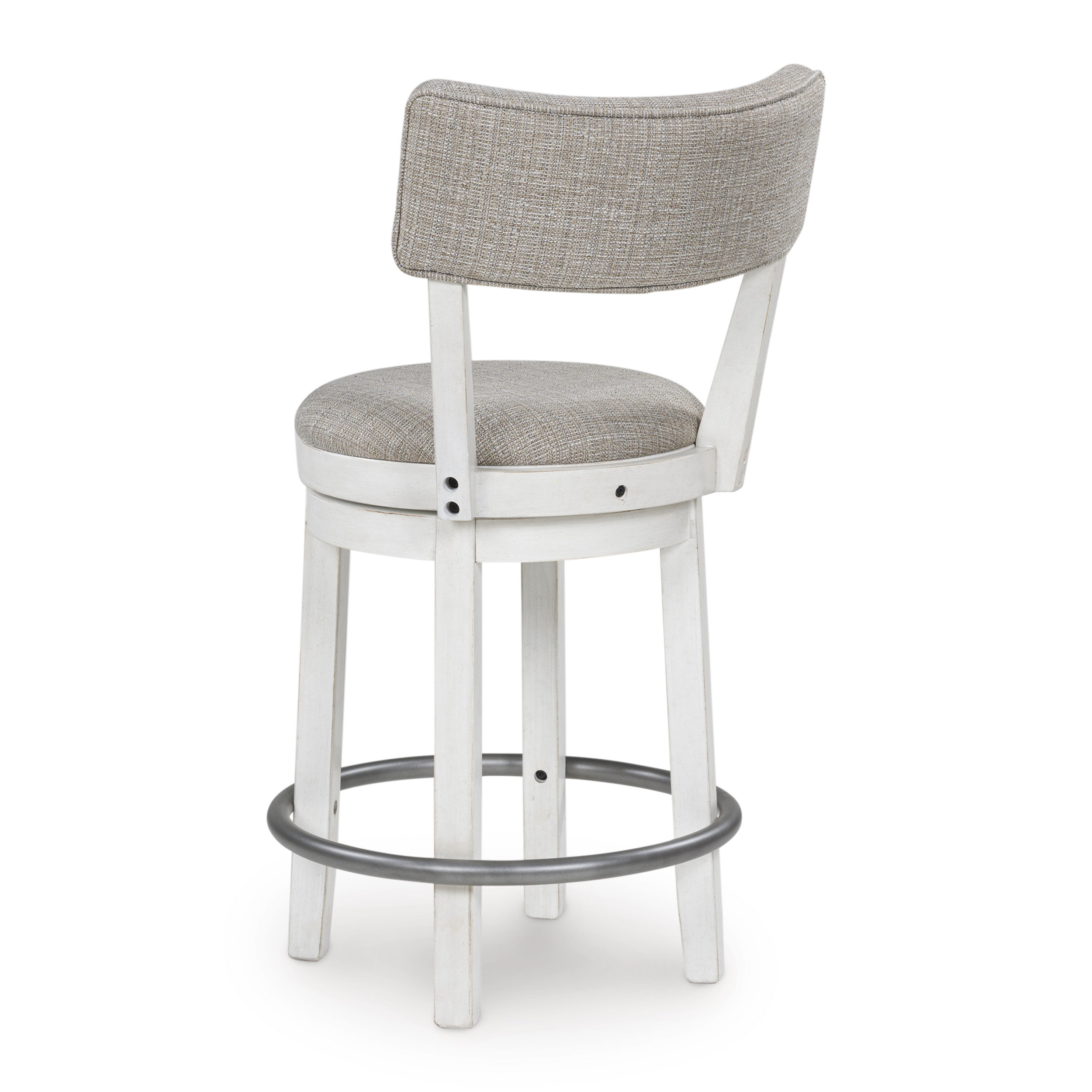 Robbinsdale Swivel Barstool - Dark Brown High Back Wood | Sohomod