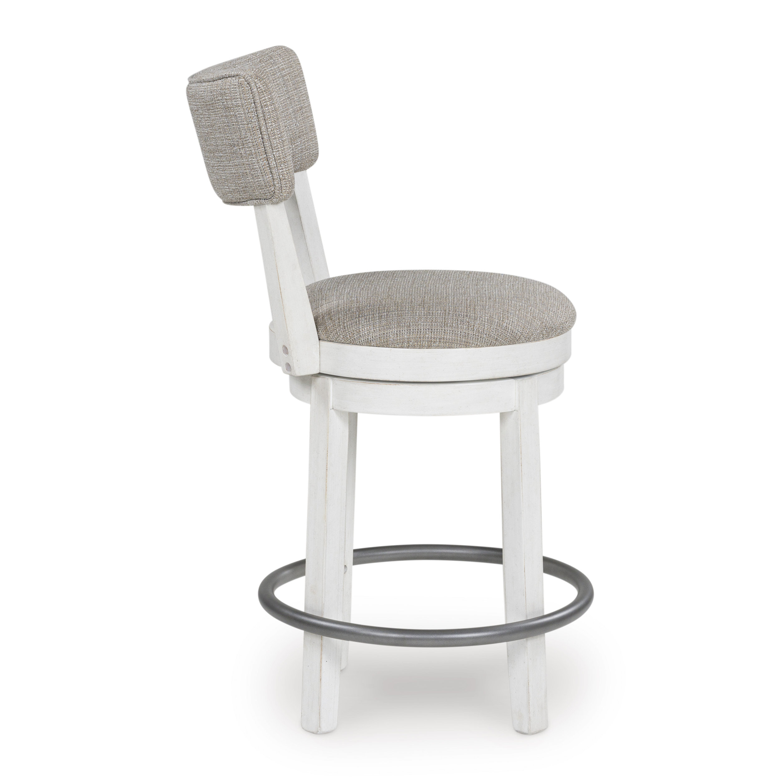 Robbinsdale Swivel Barstool - Dark Brown High Back Wood | Sohomod