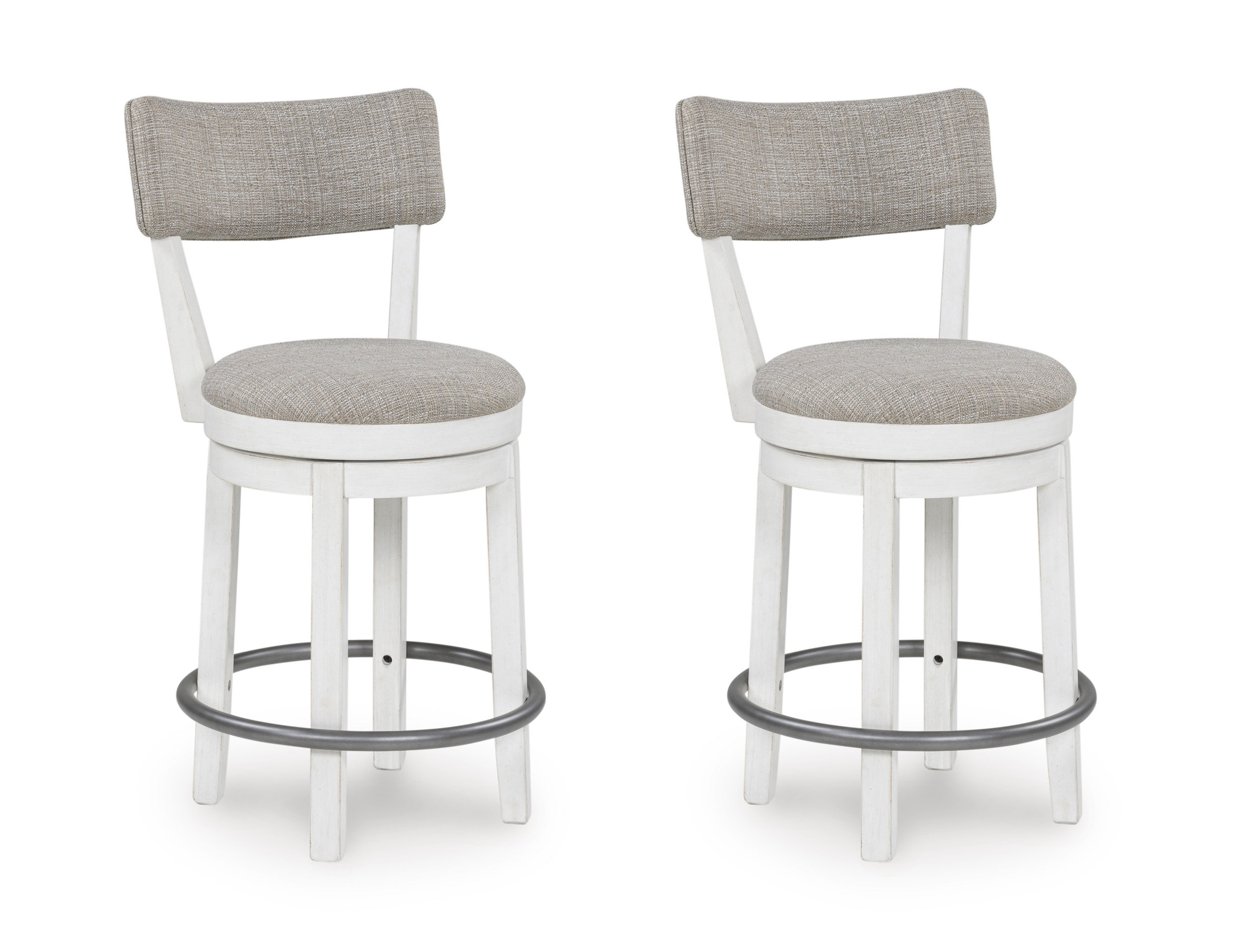 Robbinsdale Swivel Barstool - Dark Brown High Back Wood | Sohomod