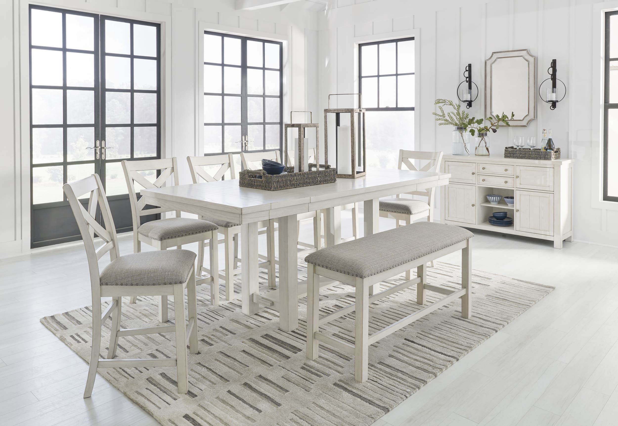 SM Robbinsdale 5-Piece Wood Dining Room Counter Set
