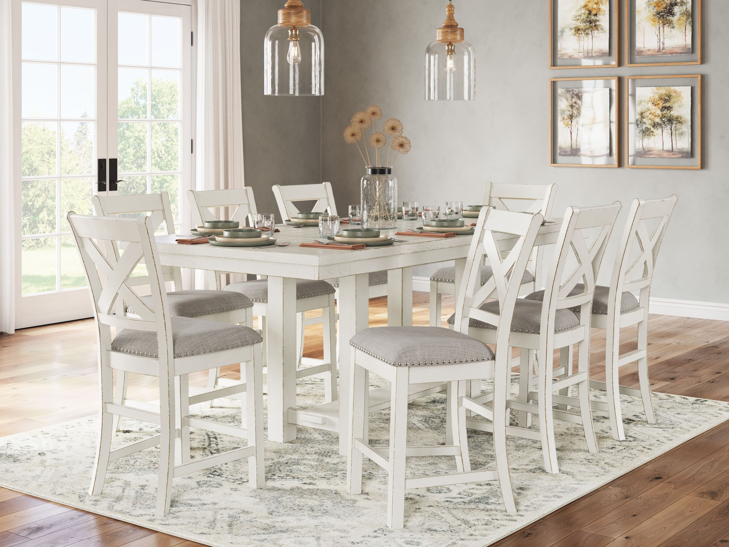 SM Robbinsdale 5-Piece Wood Dining Room Counter Set