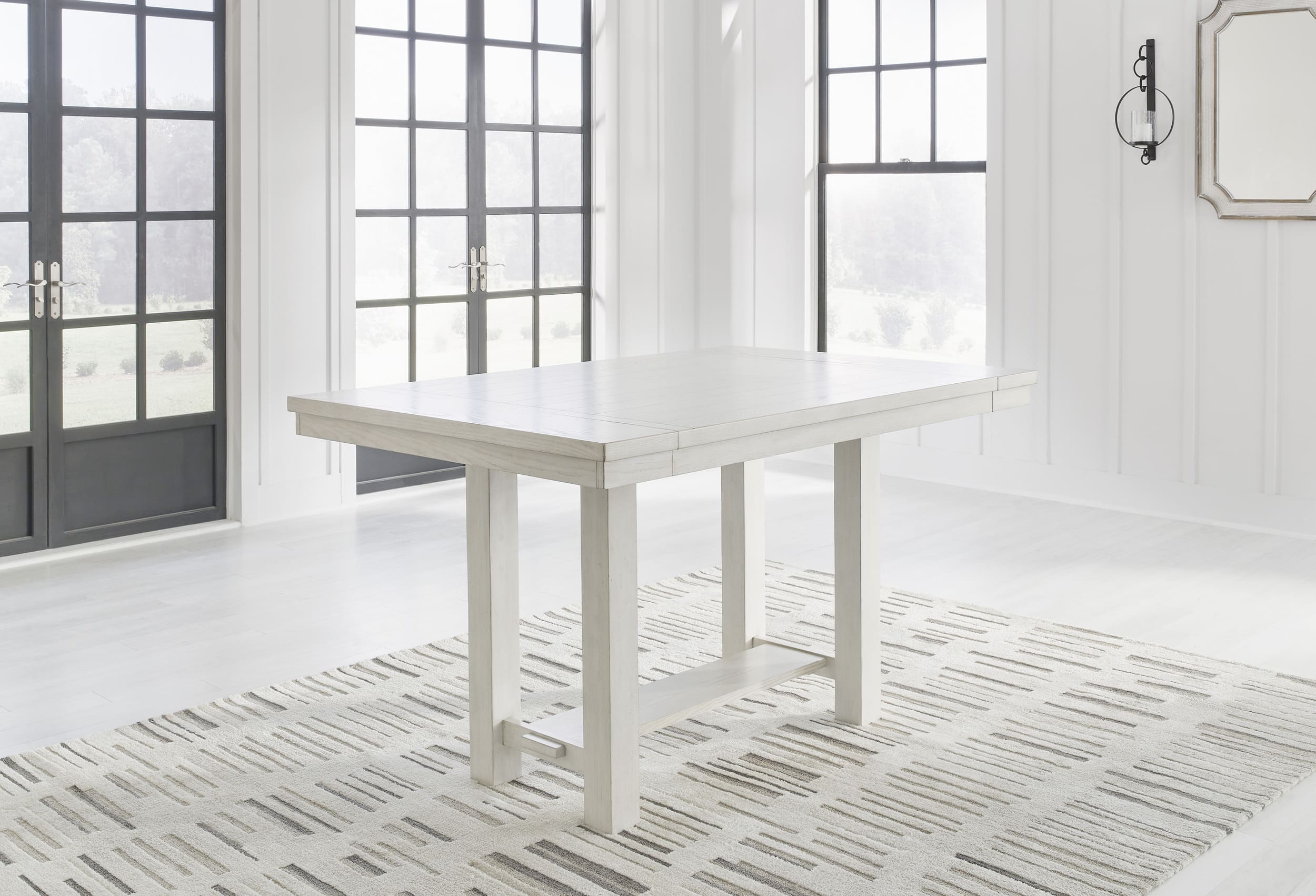 SM Robbinsdale Wood Rectangular Extendable Counter Table