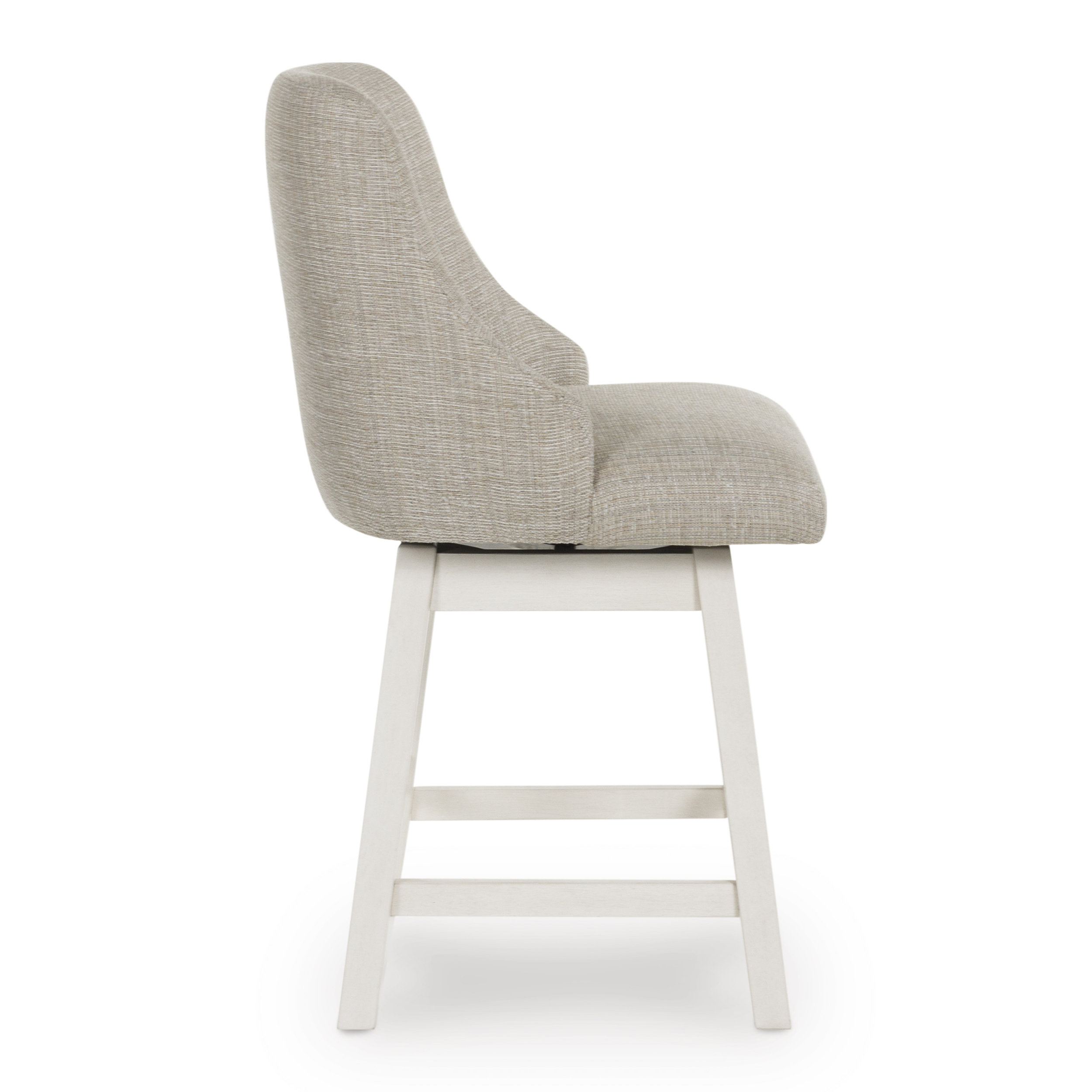 Robbinsdale Swivel Barstool - Antique White High Back | Sohomod