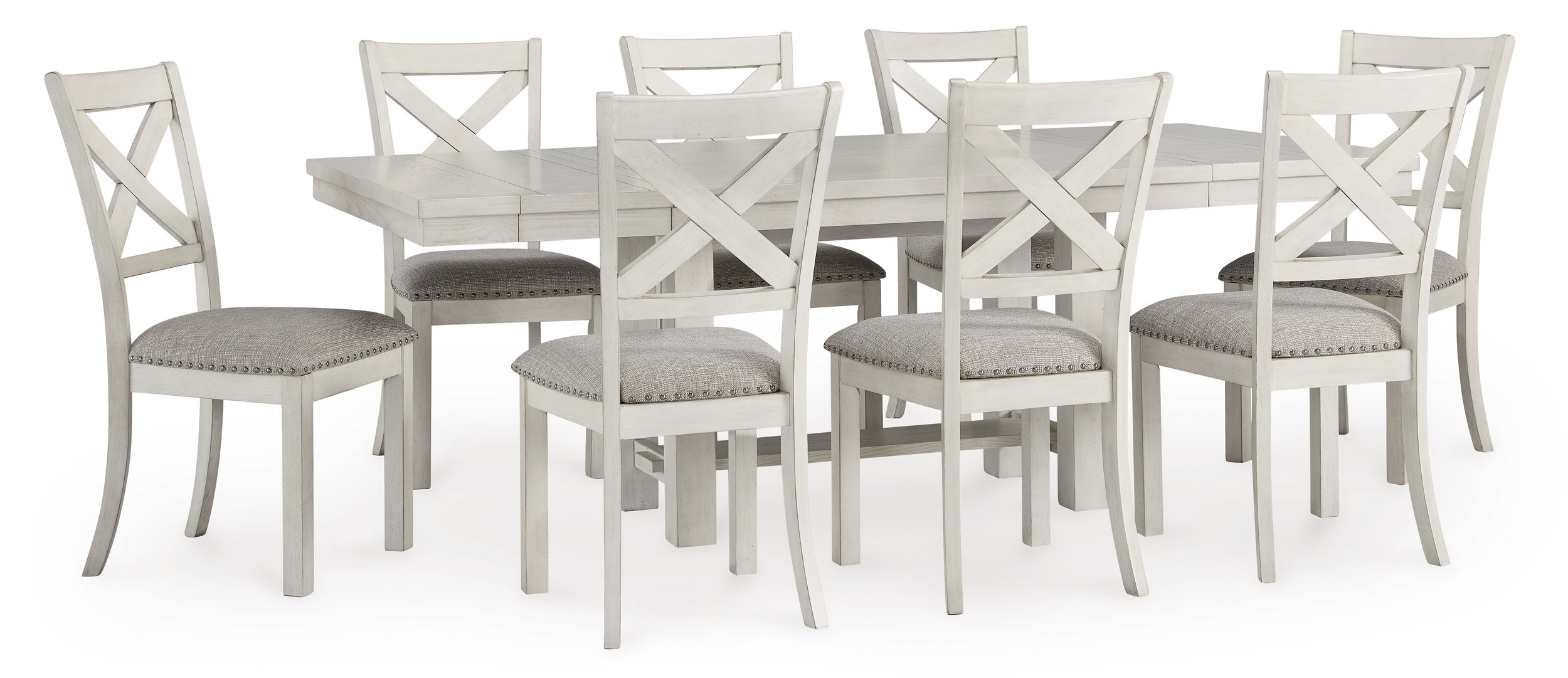 Robbinsdale Antique White Extendable Wood Dining Table | SohoMod
