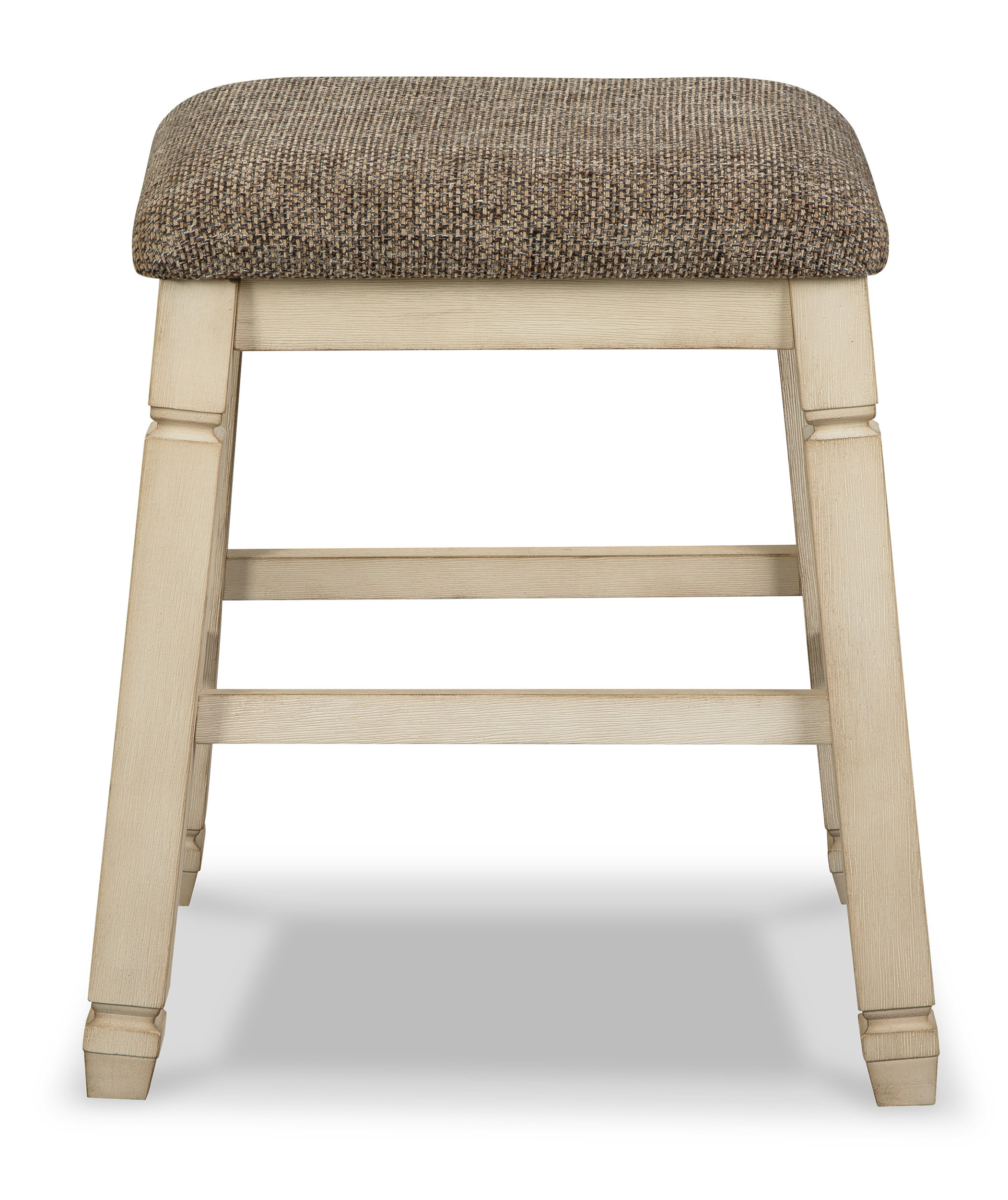 Bolanburg Antiqued White Upholstered Wood Counter Stool