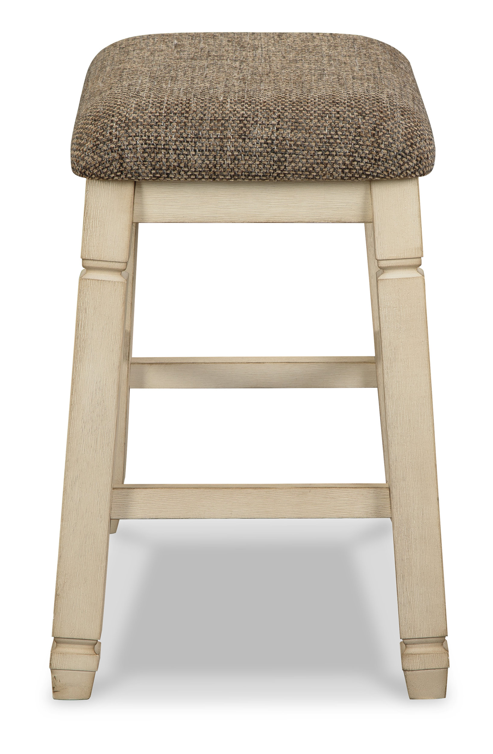 Bolanburg Antiqued White Upholstered Wood Counter Stool
