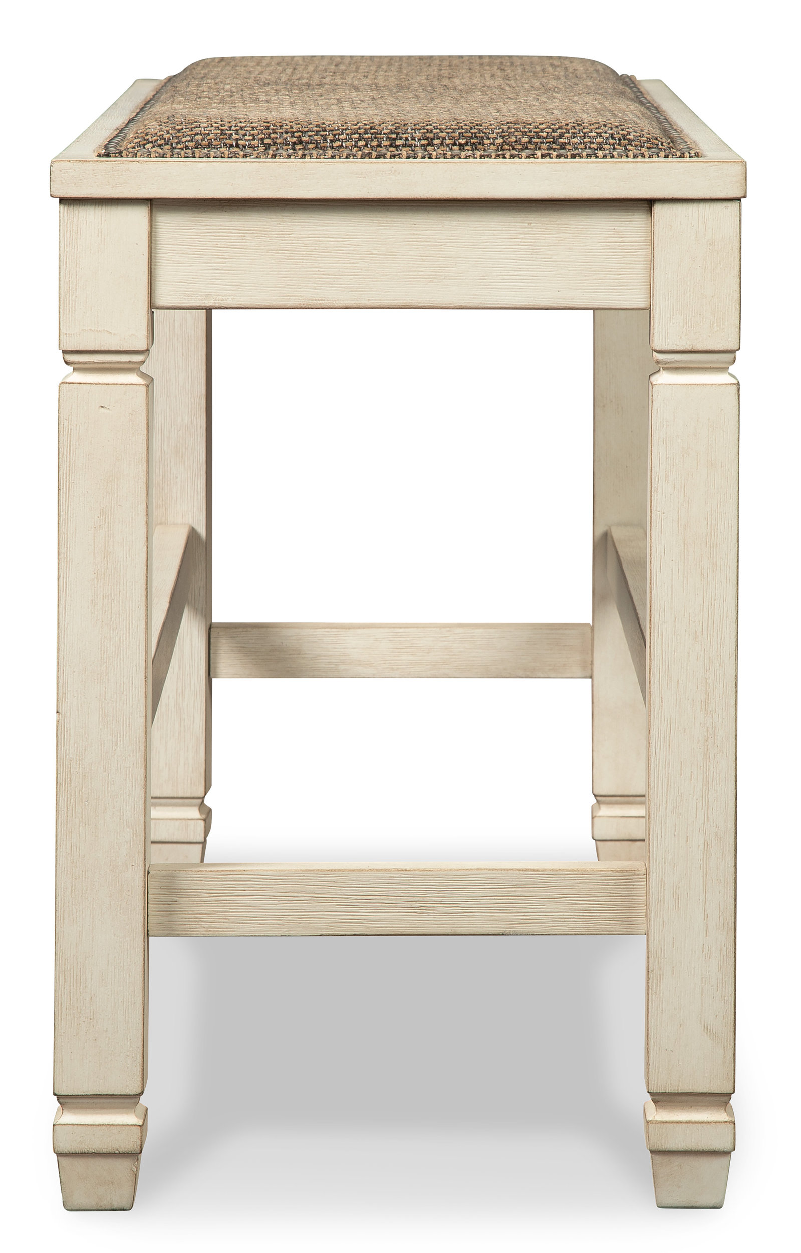 Bolanburg Upholstered Counter Height Bench - Antiqued White