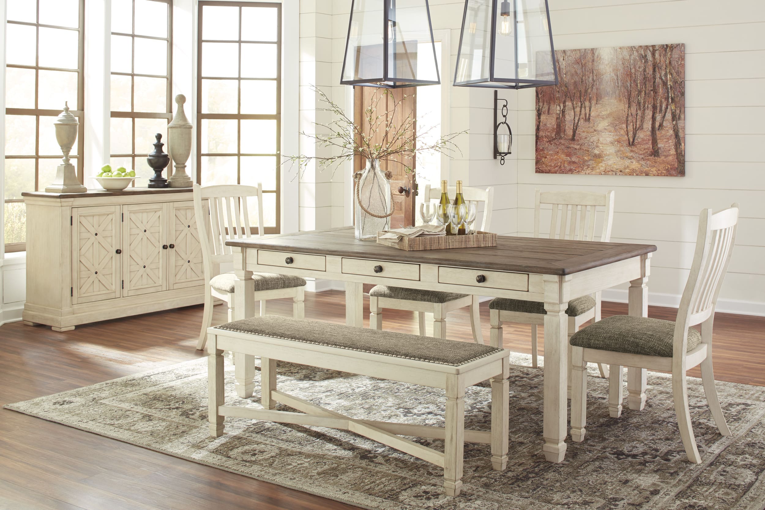 SM Bolanburg Wood Server w/3 Doors
