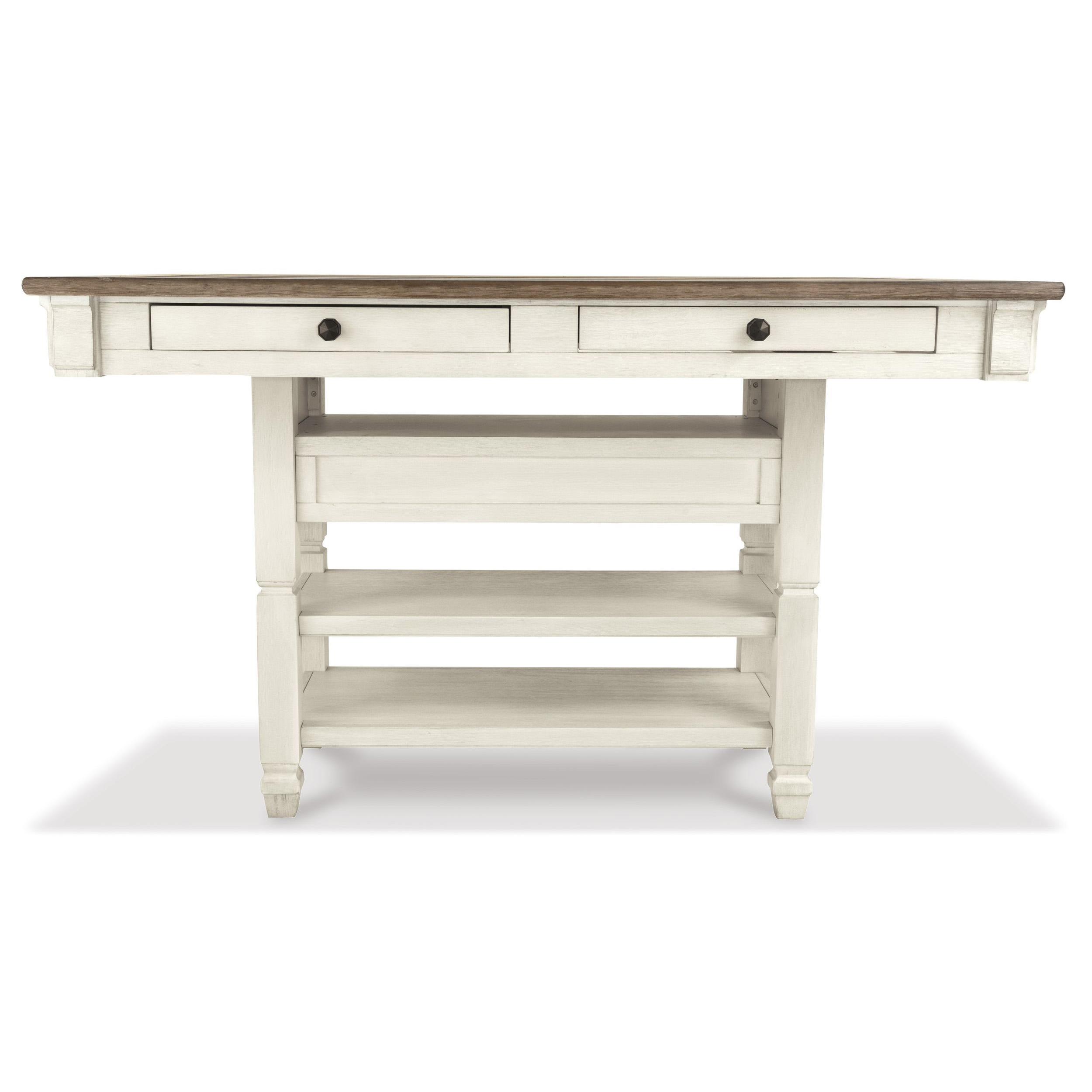 Bolanburg Counter Height Table - Antique White & Oak w/ 4 Drawers | Sohomod