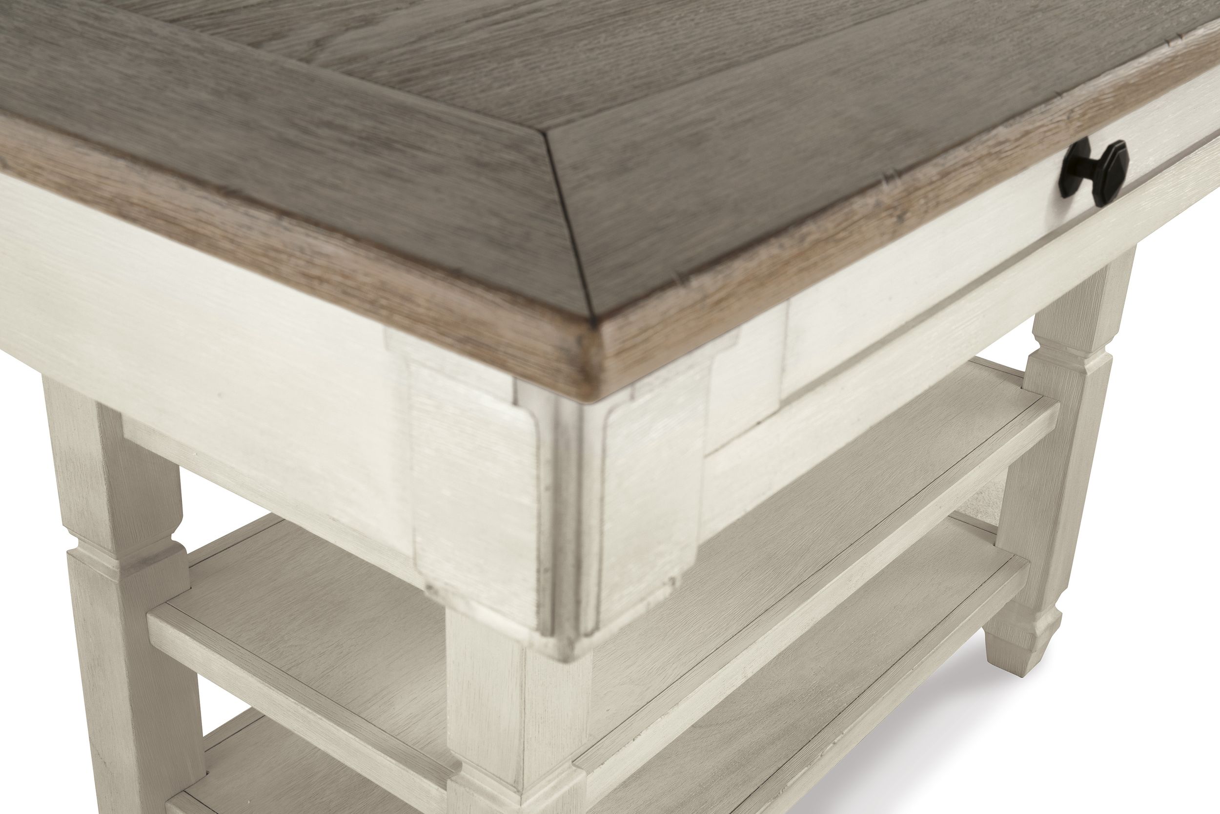 Bolanburg Counter Height Table - Antique White & Oak w/ 4 Drawers | Sohomod