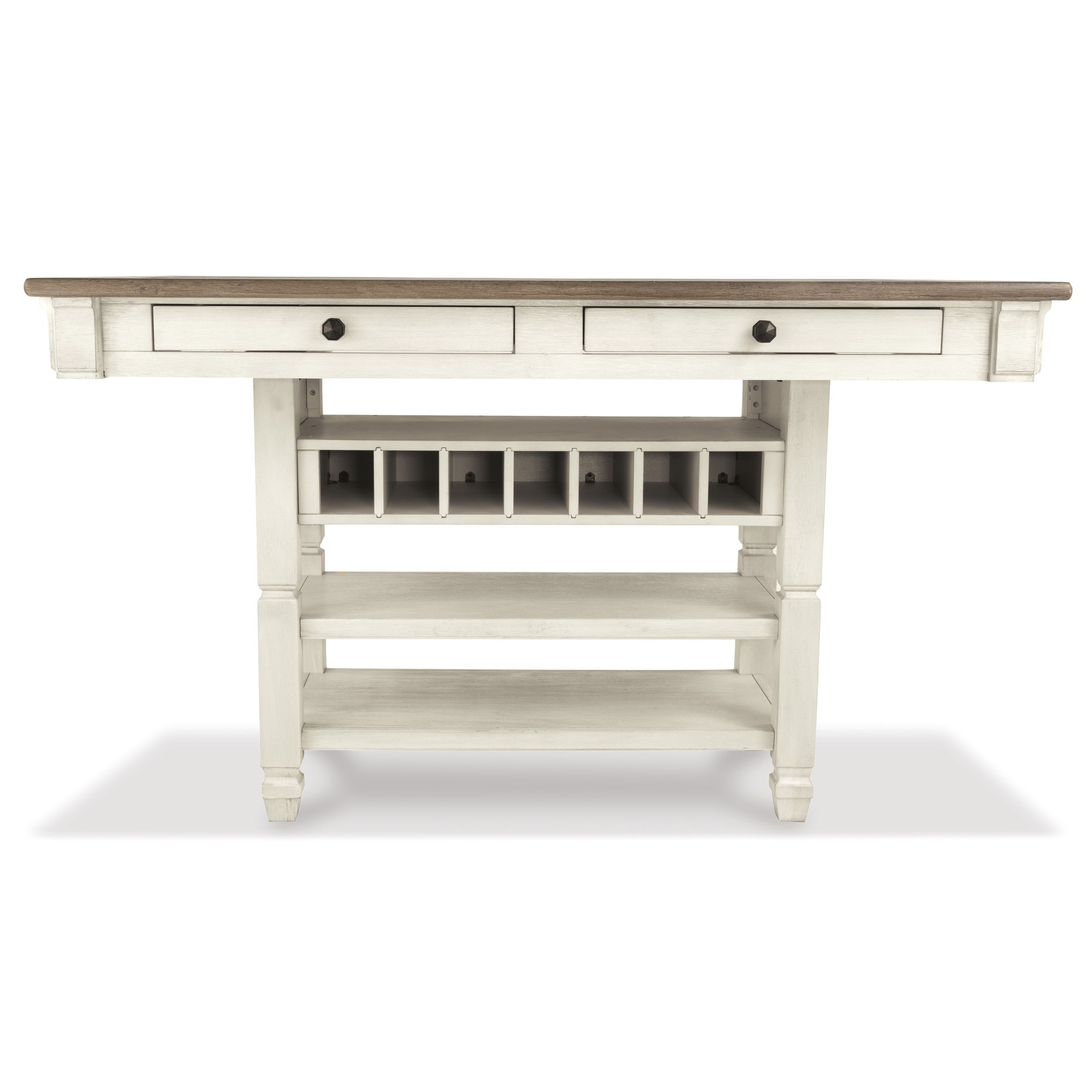 Bolanburg Counter Height Table - Antique White & Oak w/ 4 Drawers | Sohomod