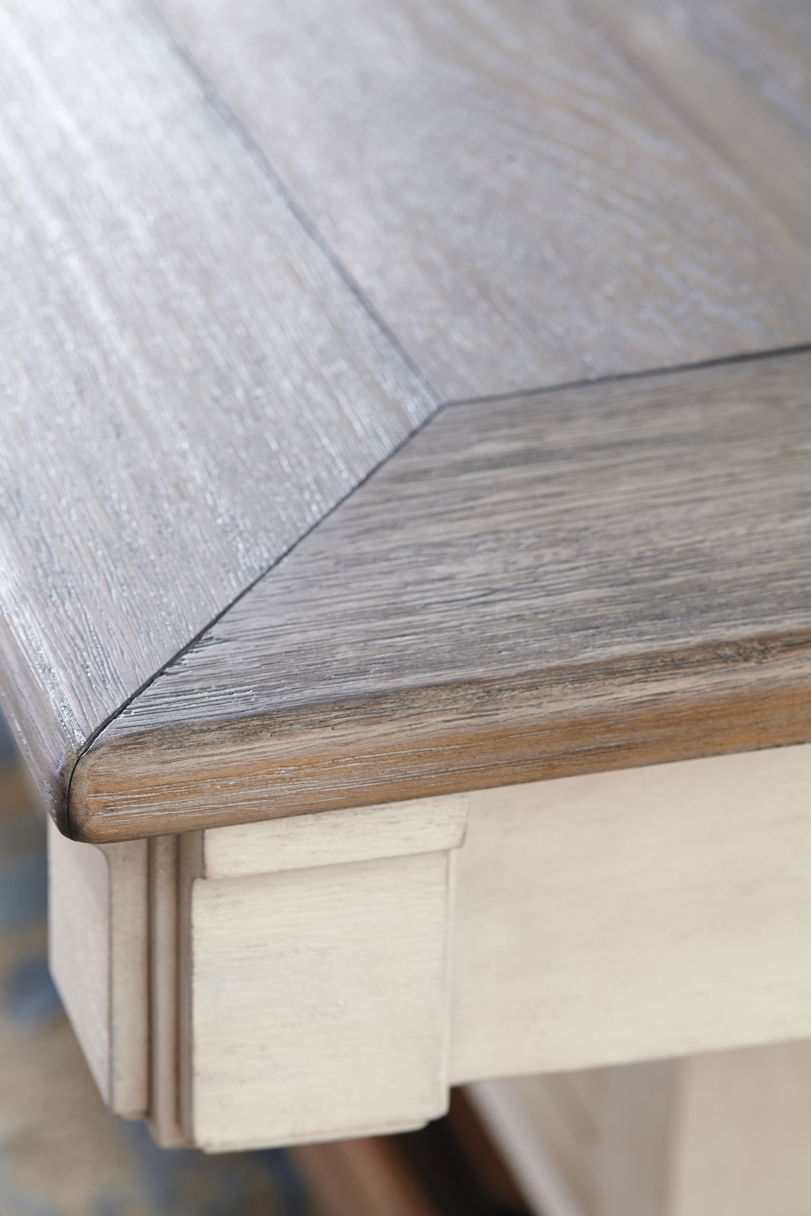 Bolanburg Counter Height Table - Antique White & Oak w/ 4 Drawers | Sohomod