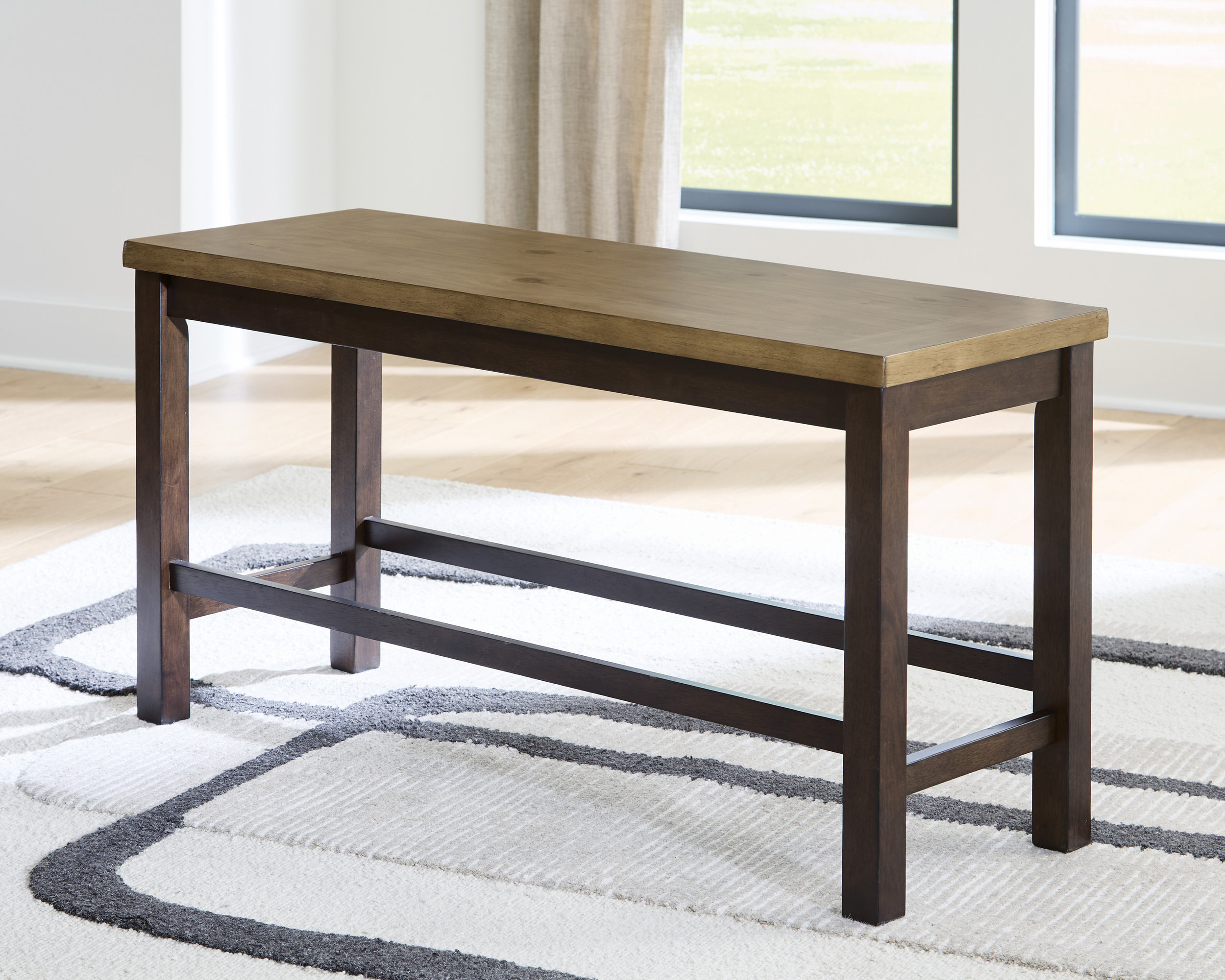 Rylandeen Wood Double Counter Bench | Modern Farmhouse Style