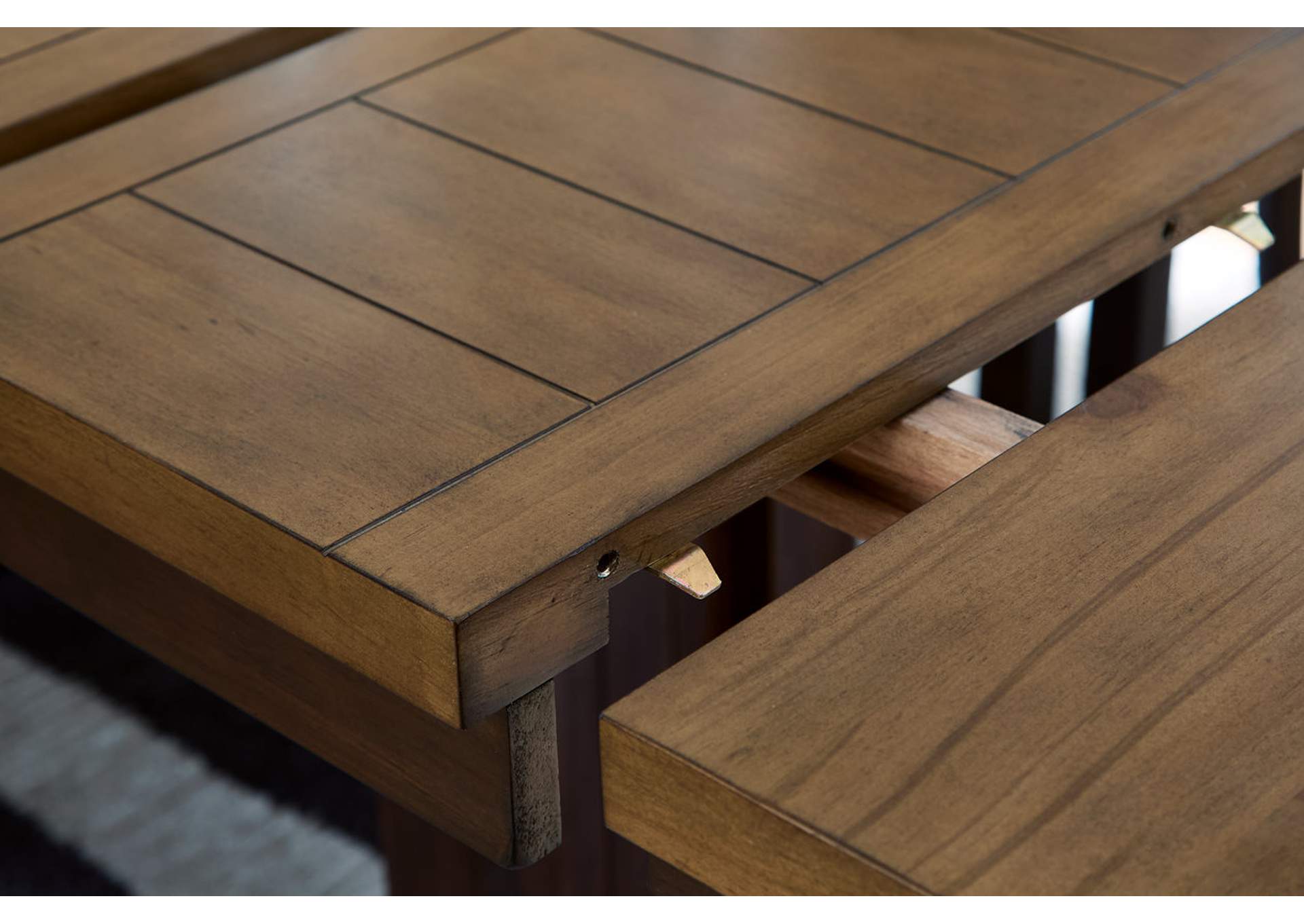 Rylandeen Extendable Counter Height Table - Two-Tone Wood | Sohomod