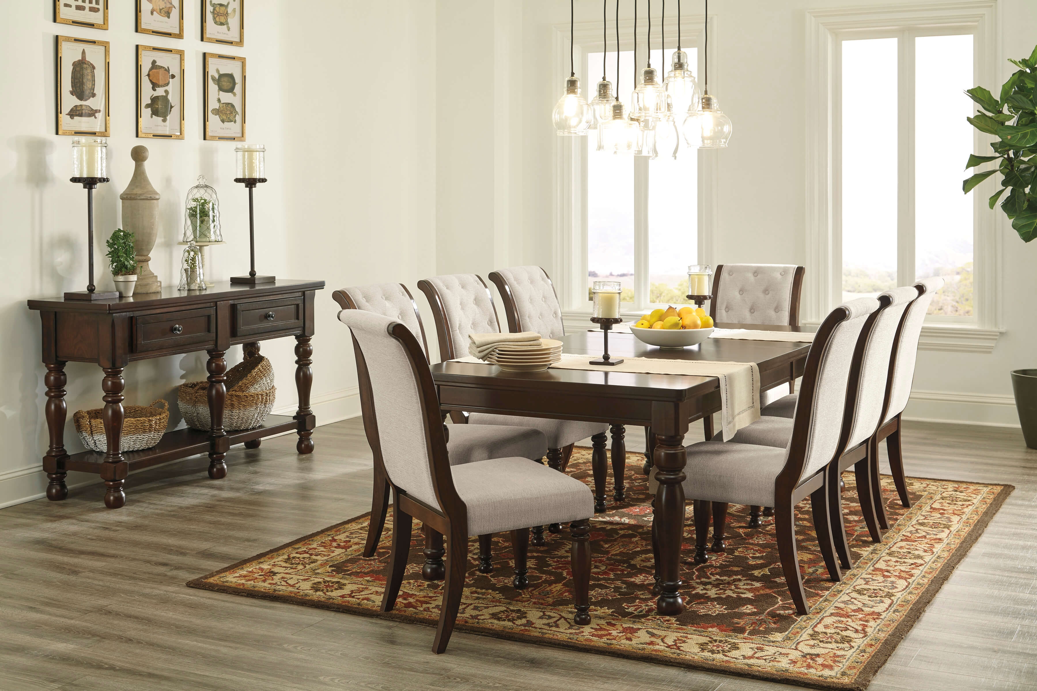 Porter Wood Rectangular Extendable Dining Set