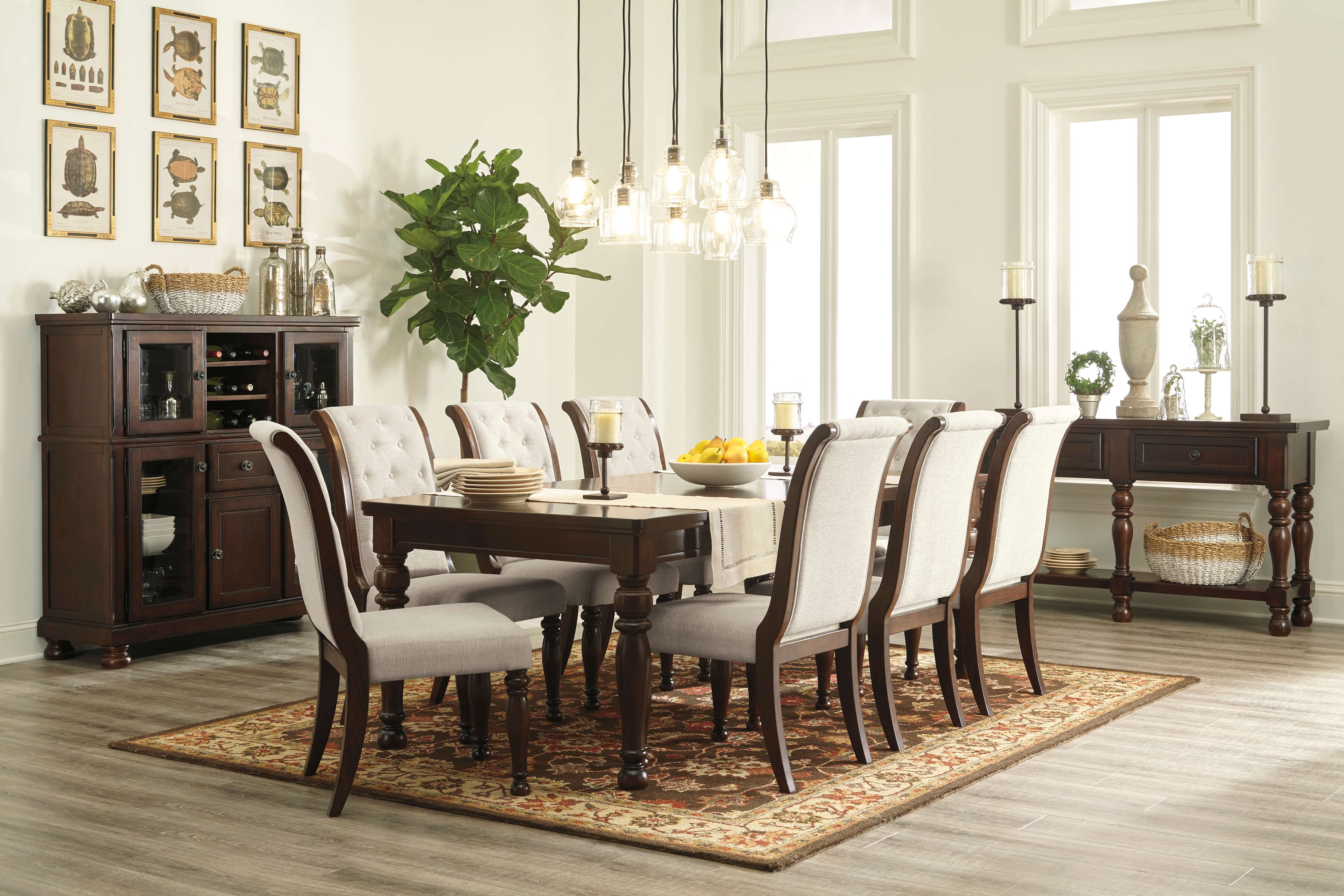 Porter Wood Rectangular Extendable Dining Set