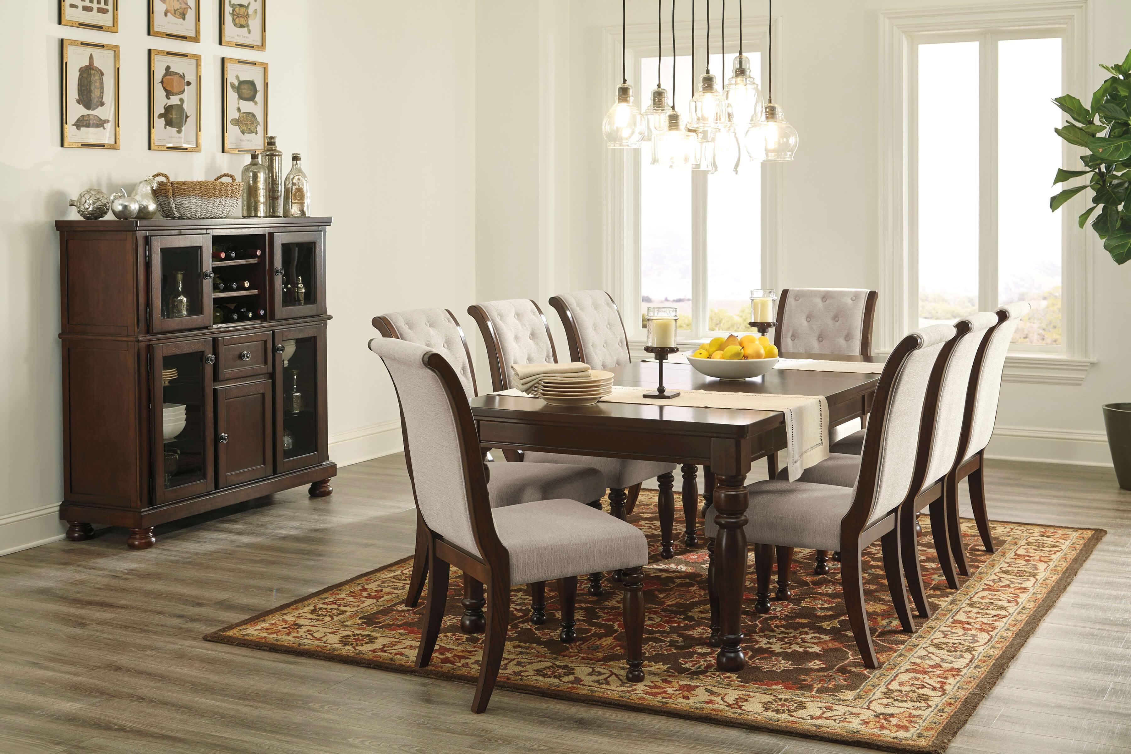 Porter Wood Rectangular Extendable Dining Set