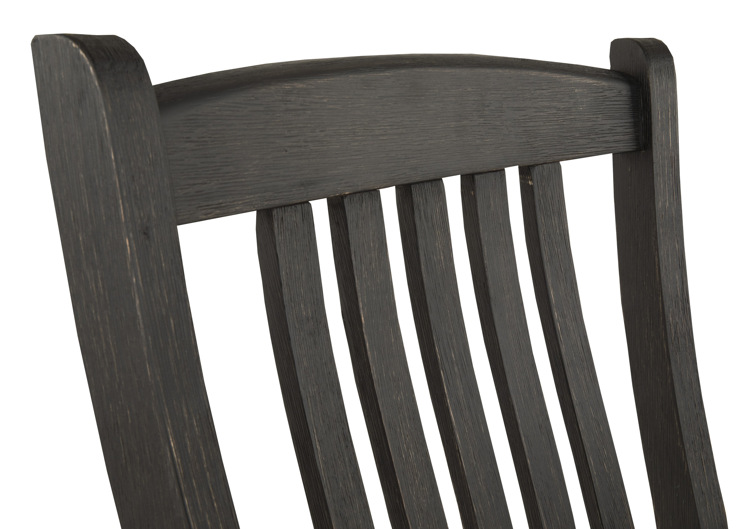 Tyler Creek Slat-Back Dining Side Chair | Black & Grayish-Brown